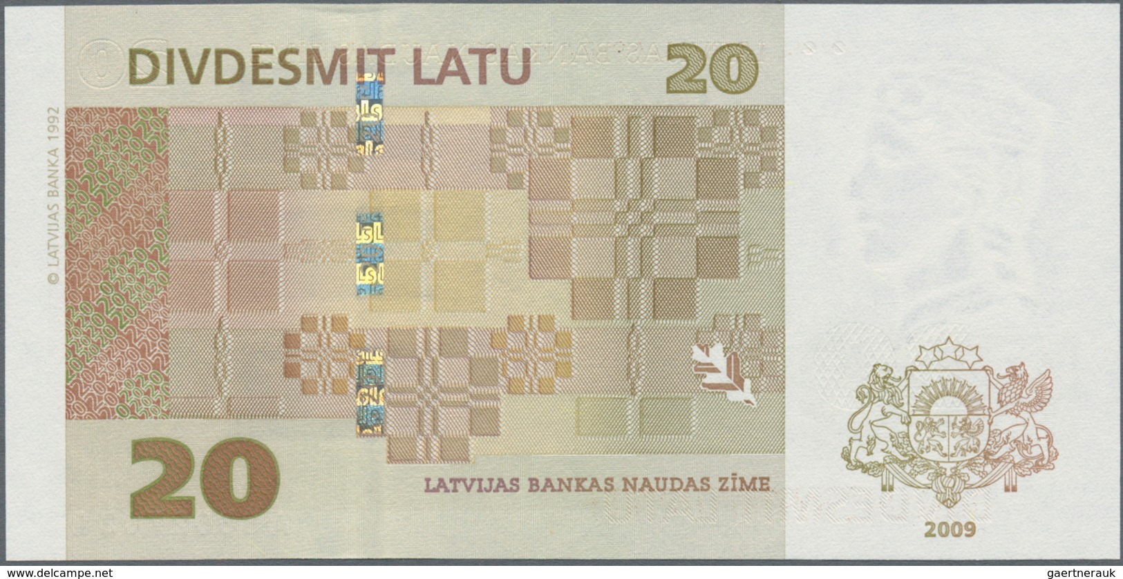 Latvia / Lettland: Very Nice Set With 10 Banknotes Comprising 5 Latu 1996, 2001, 2007, 2009, 10 Latu - Lettland