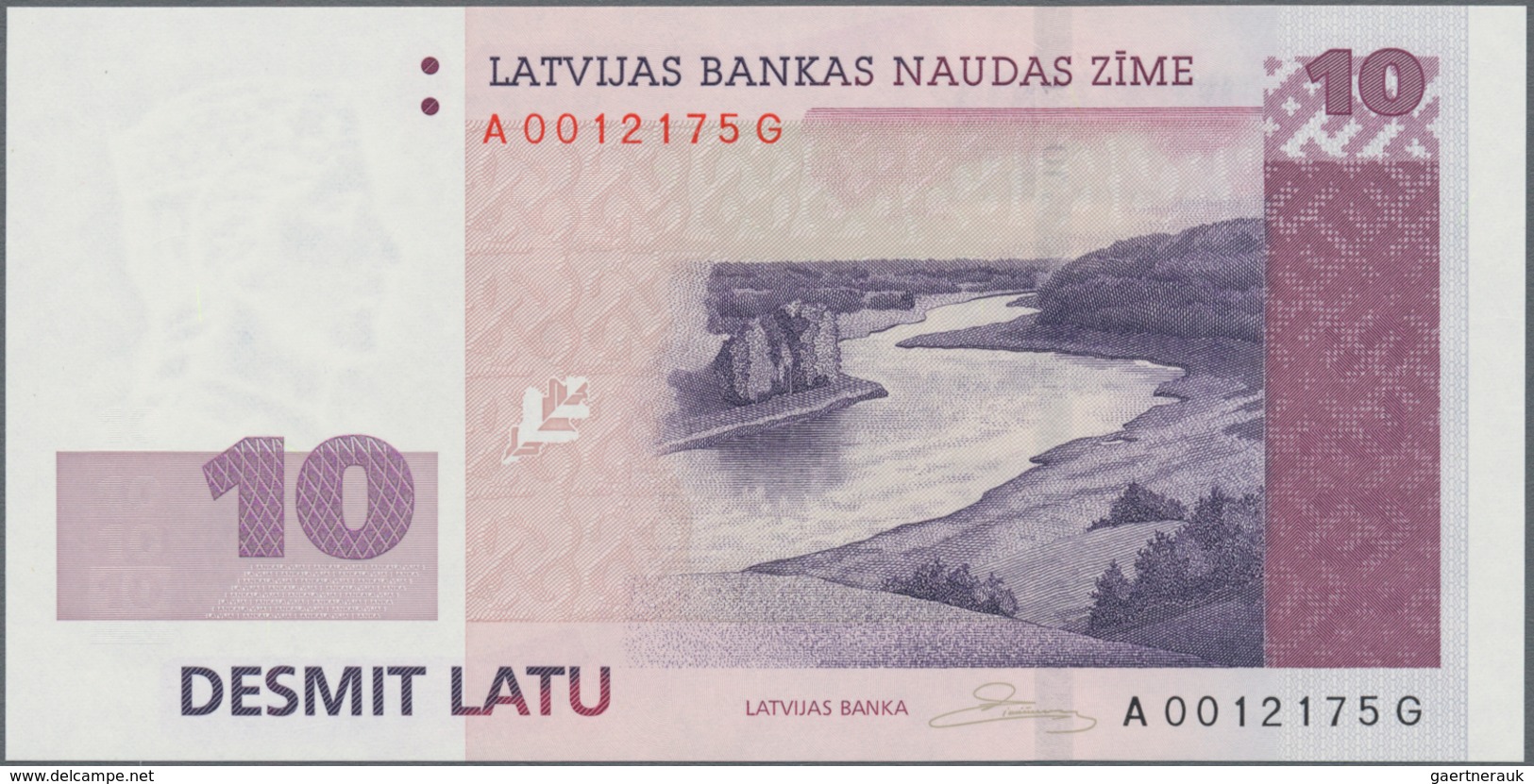 Latvia / Lettland: Very Nice Set With 10 Banknotes Comprising 5 Latu 1996, 2001, 2007, 2009, 10 Latu - Letland