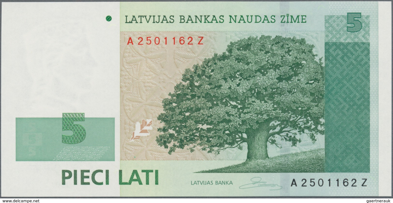 Latvia / Lettland: Very Nice Set With 10 Banknotes Comprising 5 Latu 1996, 2001, 2007, 2009, 10 Latu - Lettonie