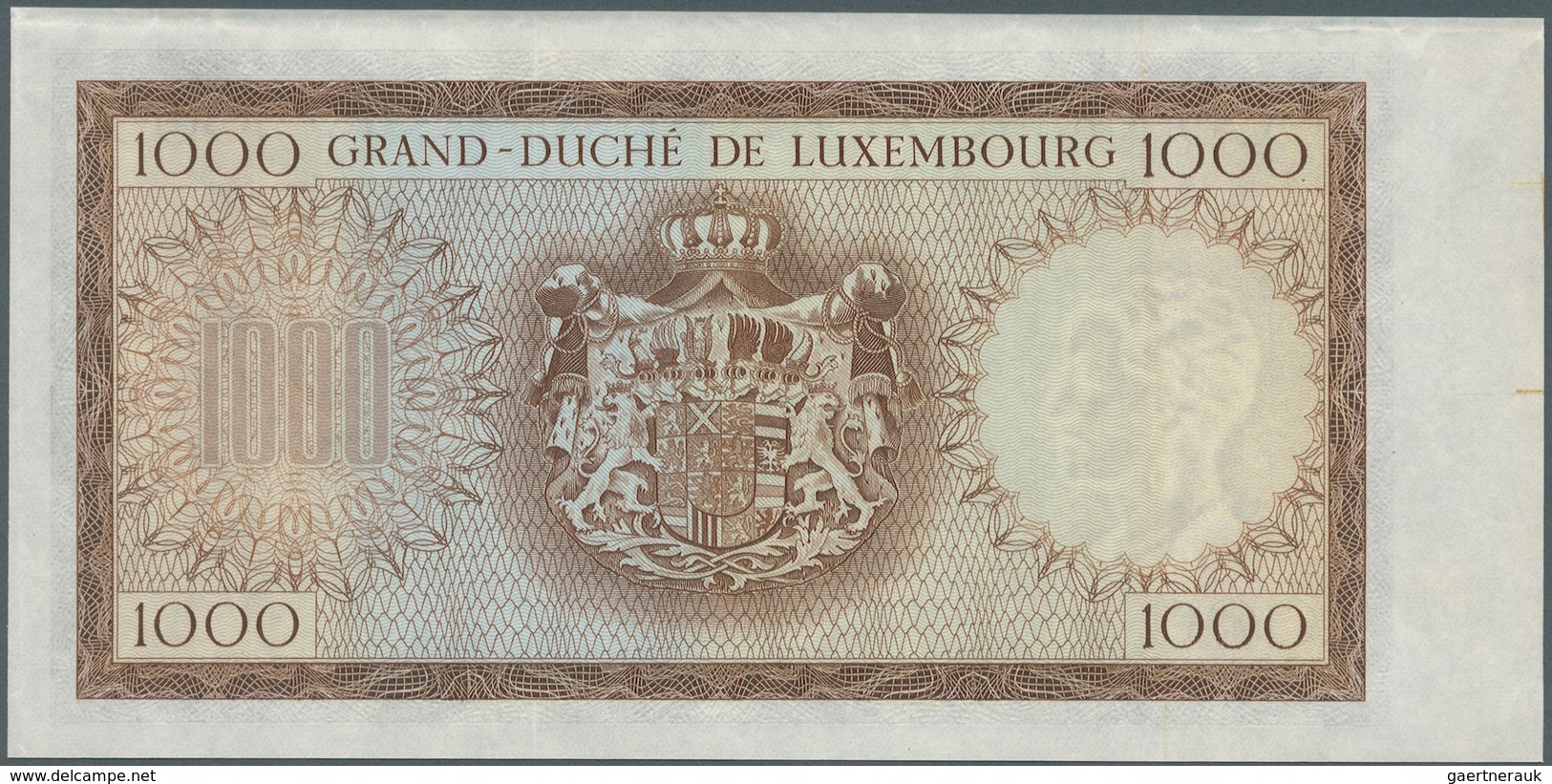 Luxembourg: Proof Of 1000 Francs ND P. 52B(p). This Banknote Was Planned As A Part Of The 1960s Seri - Luxemburg