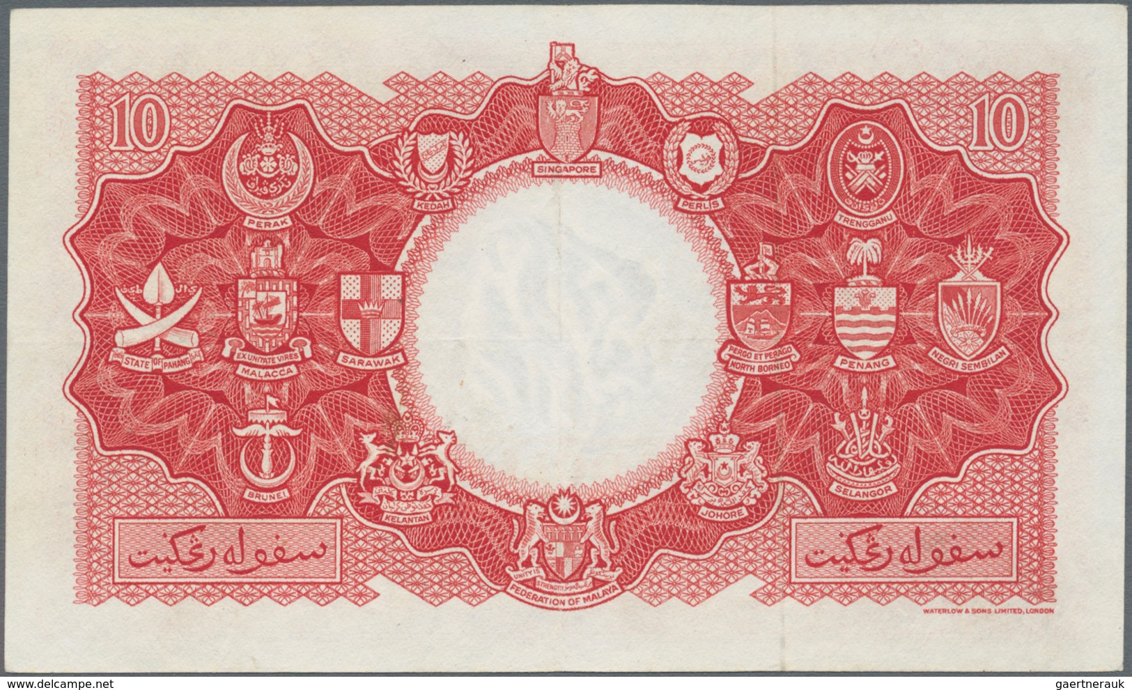 Malaya & British Borneo: Pair With 1 And 10 Dollars 1953, P.1, 3, Both In VF/VF+ Condition. (2 Pcs.) - Malaysia