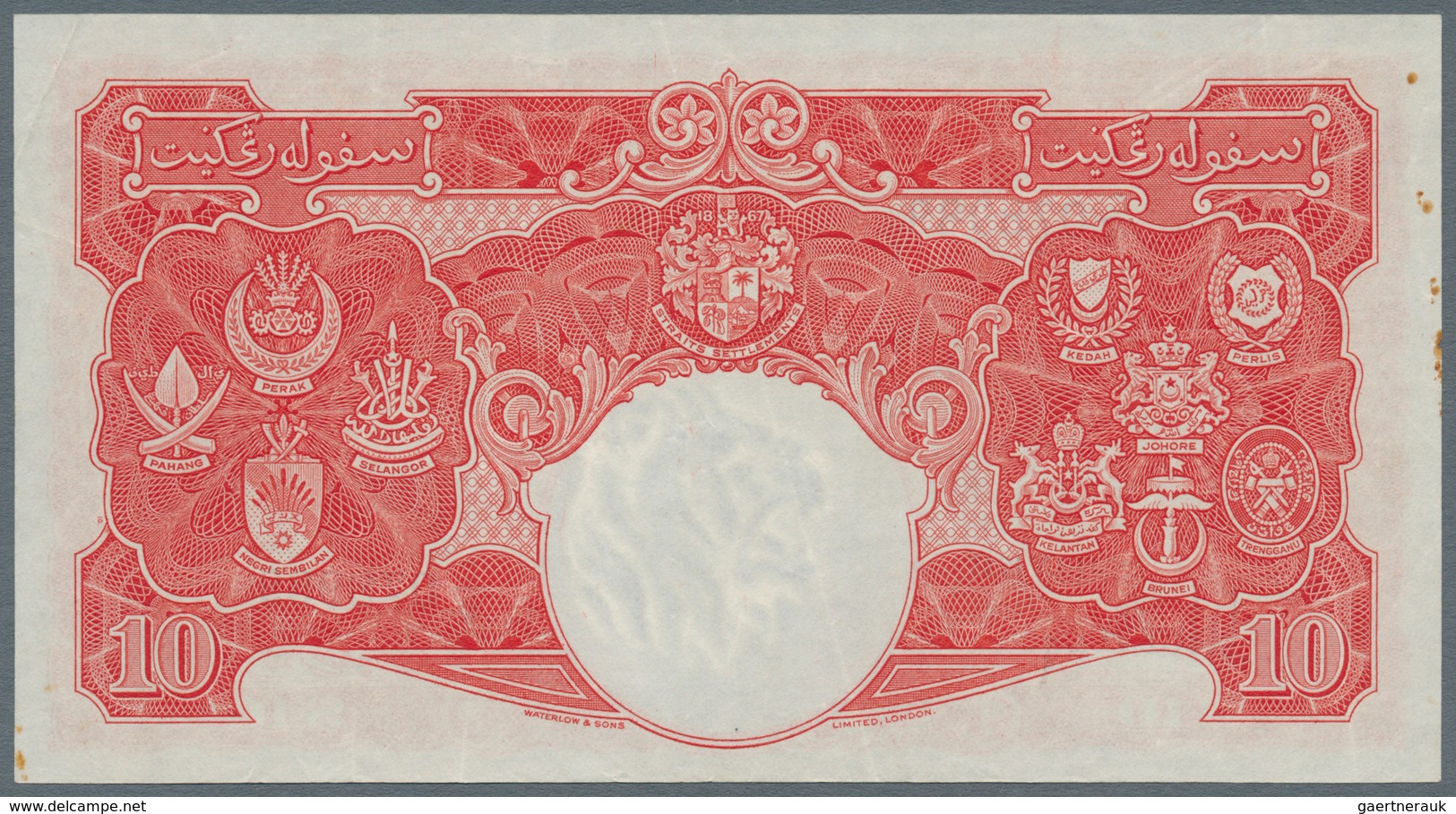 Malaya: 10 Dollars 1941, P.13, Some Rusty Spots And A Few Soft Folds. Condition: VF - Maleisië