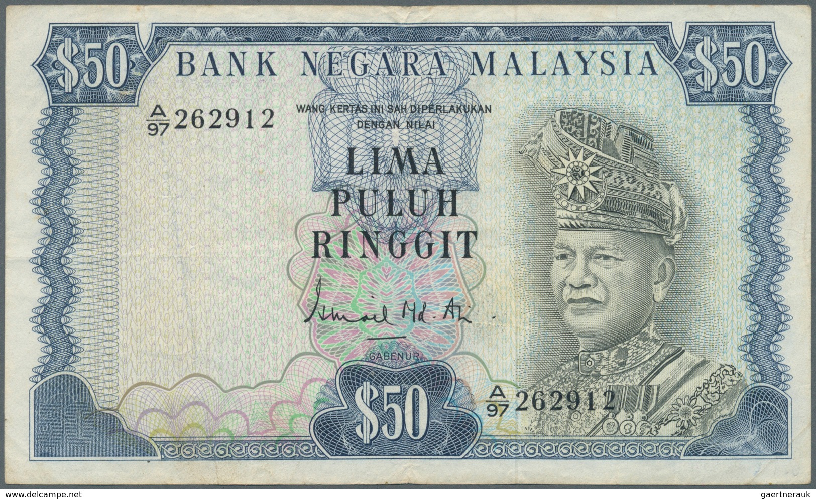 Malaysia:  Bank Negara Malaysia 50 Ringgit ND(1976-81), P.16, Still Nice And Attractive Note With A - Malaysie