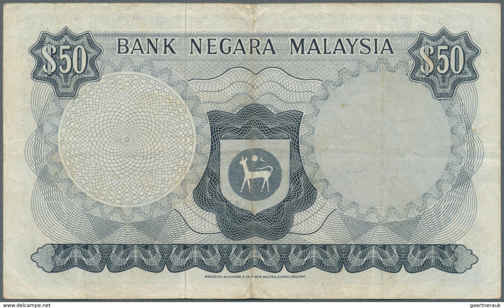 Malaysia:  Bank Negara Malaysia 50 Ringgit ND(1976-81), P.16, Still Nice And Attractive Note With A - Malaysia