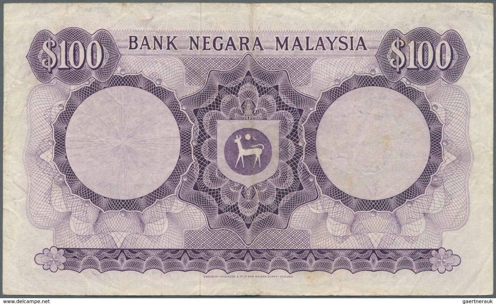 Malaysia: Bank Negara Malaysia 100 Ringgit ND(1976-81), P.17, Still Nice And Attractive Note With A - Maleisië