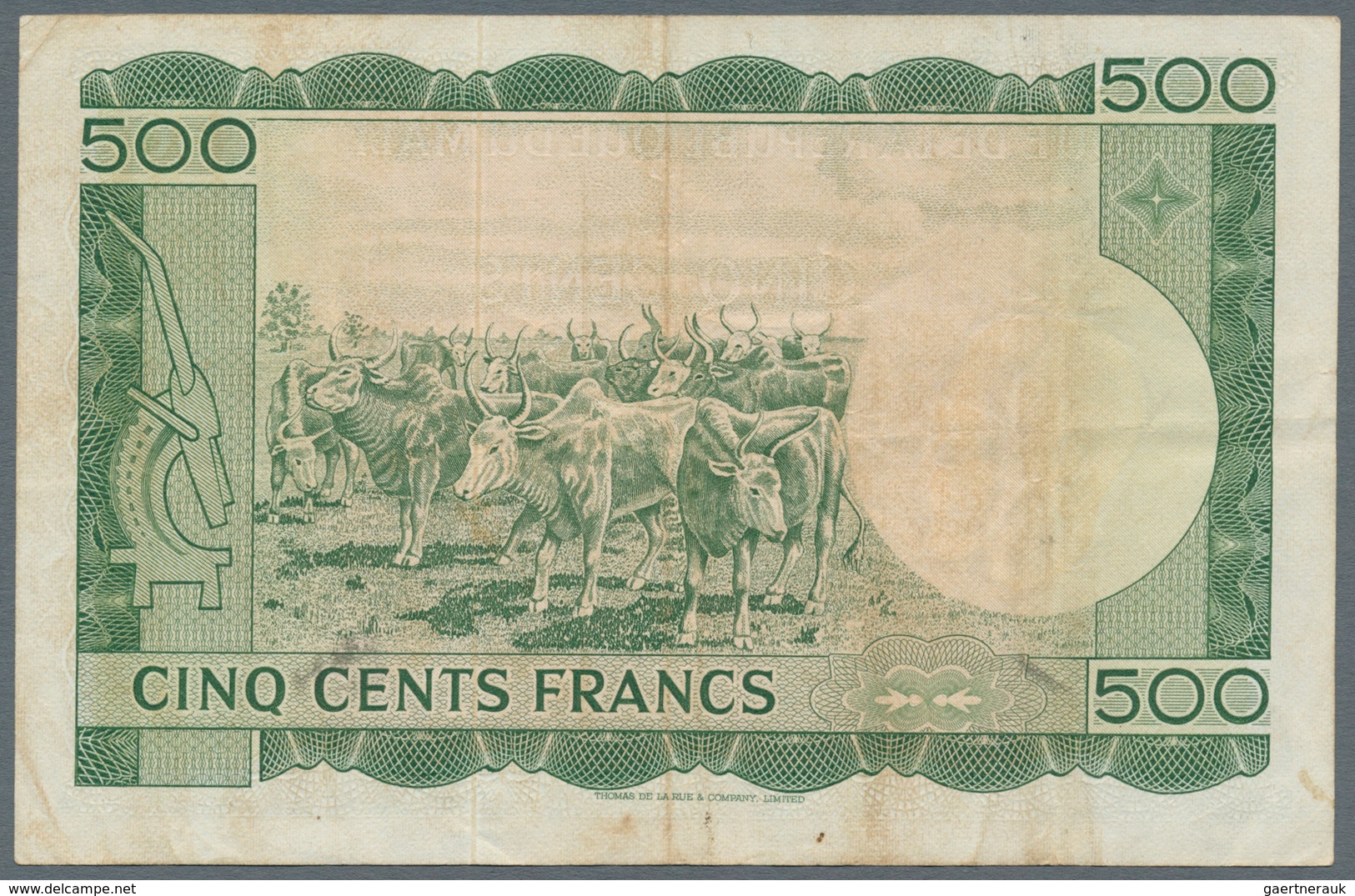 Mali: 500 Francs 1960 (1967), P.8, Very Nice Note In Great Original Shape, Some Folds, Lightly Toned - Mali