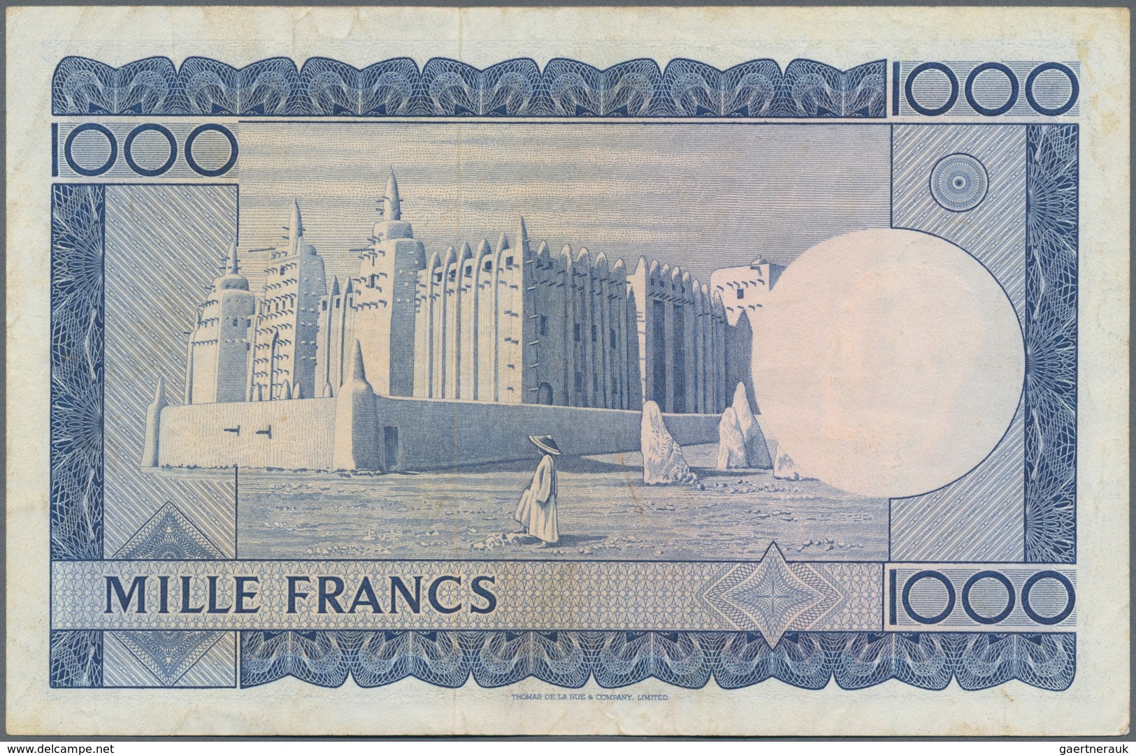 Mali: 1000 Francs ND(1967) P. 9, Only Light Folds And Handling In Paper, No Holes Or Tears, Not Wash - Malí