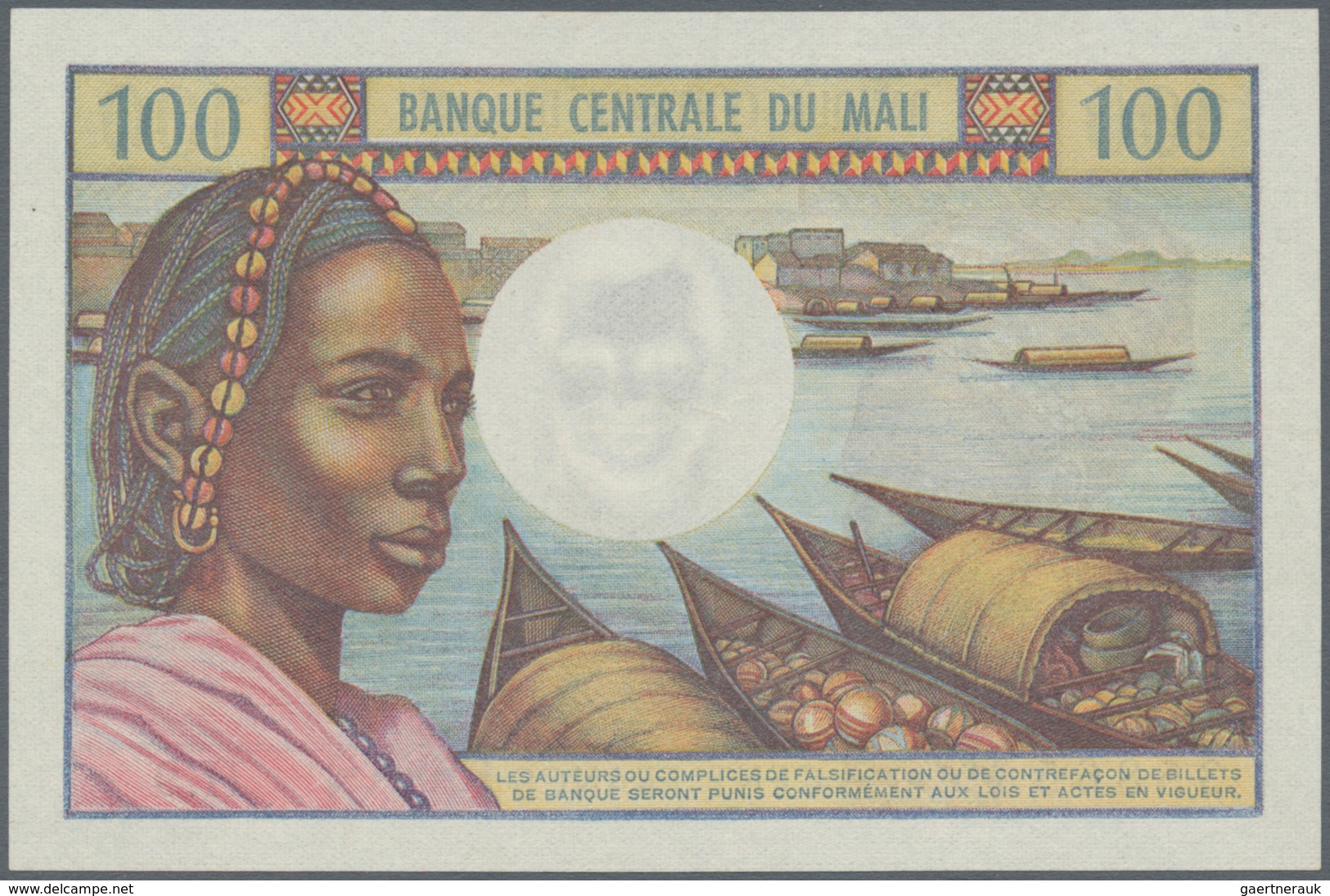 Mali: 100 Francs ND(1960) P. 11, Unfolded But Light Waves At Upper Border Center, Probably Pressed ( - Malí