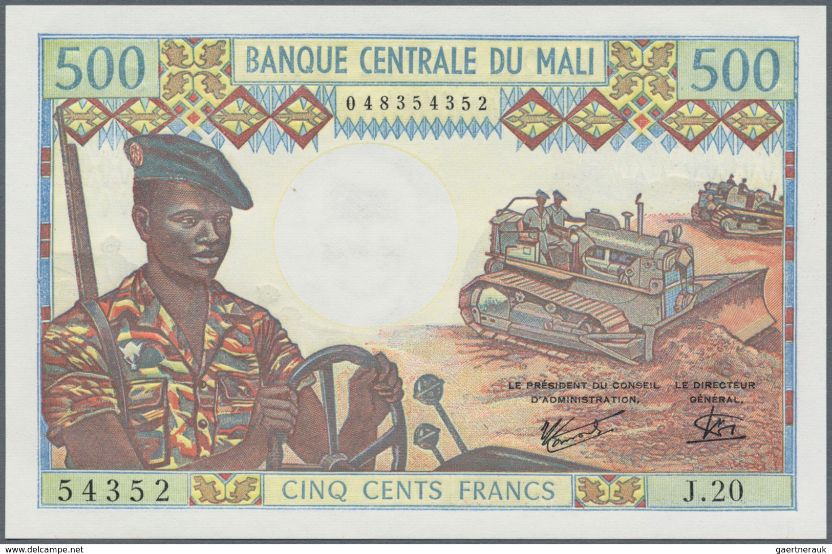 Mali: Set Of 2 Notes Containing 500 & 1000 Francs ND(1970-84) P. 12e, 13c, Both In Crisp Original Co - Malí