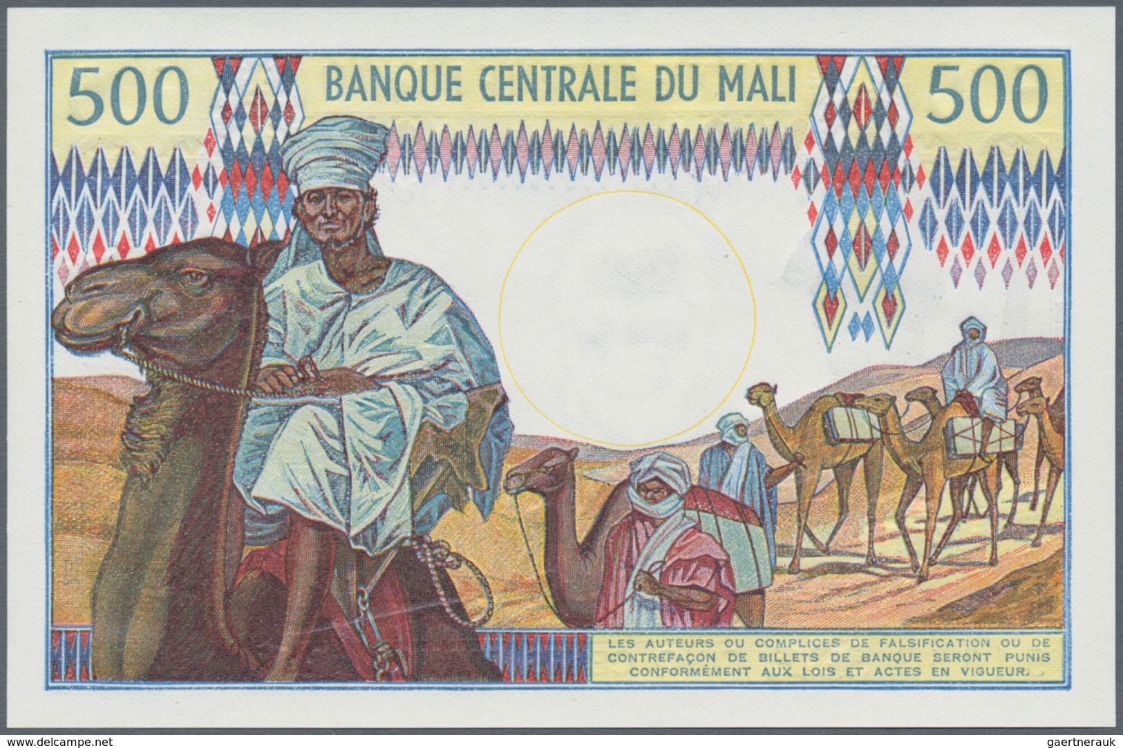 Mali: Set Of 2 Notes Containing 500 & 1000 Francs ND(1970-84) P. 12e, 13c, Both In Crisp Original Co - Malí