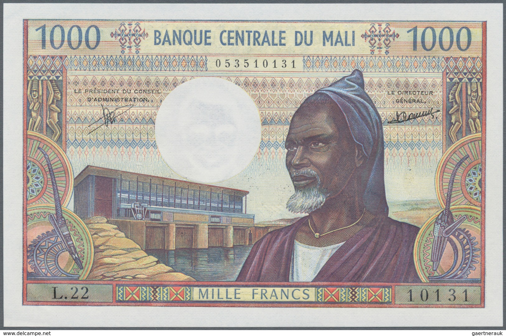 Mali: Set Of 2 Notes Containing 500 & 1000 Francs ND(1970-84) P. 12e, 13c, Both In Crisp Original Co - Mali