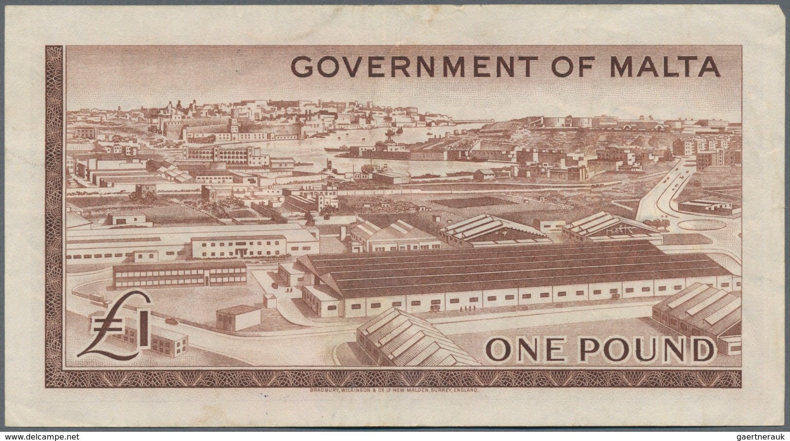 Malta: Set Of 2 Notes 1 Pound ND(1963/69) P. 26, 29, Both In Similar Condition With Only Light Folds - Malta