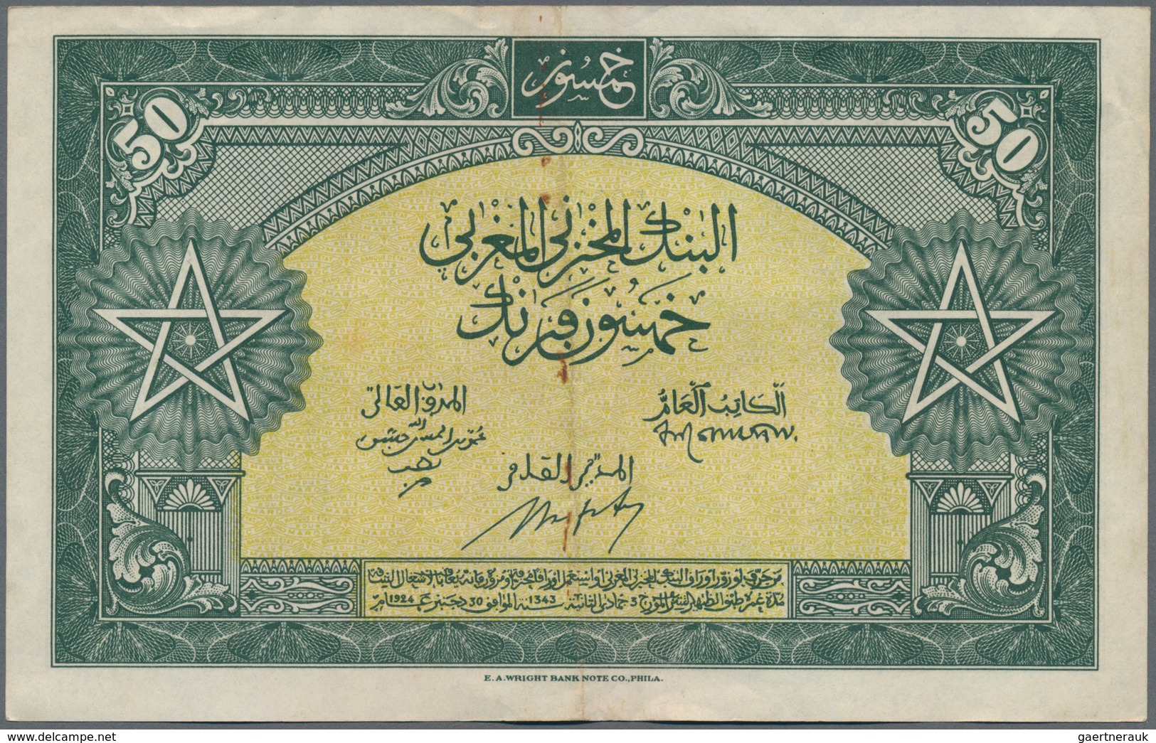 Morocco / Marokko: Set Of 2 Notes Containing 50 & 100 Francs 1943/44 P. 26, 27, Both In Similar Cond - Marruecos