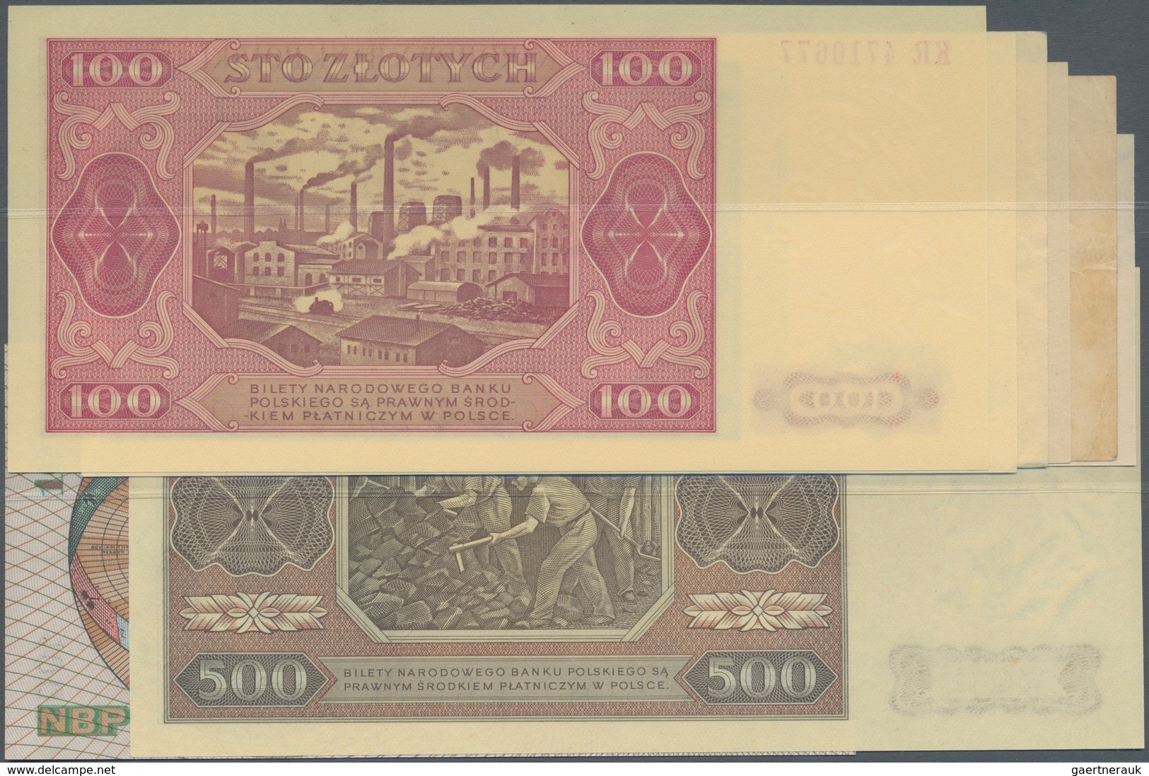 Poland / Polen: Very Nice Set With 8 Banknotes Comprising 2, 5, 10, 20, 50, 100 And 500 Zlotych 1948 - Polen