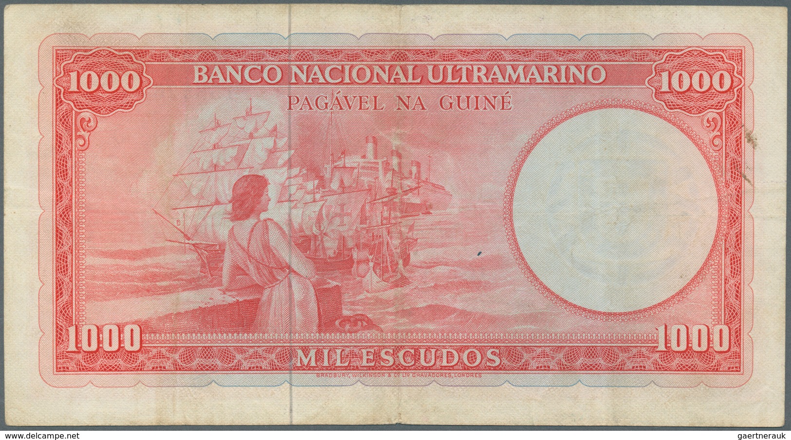 Portuguese Guinea  / Portugiesisch Guinea: 1000 Escudos 1964 P. 43, Banco Nactional Ultramarino, Sel - Guinea