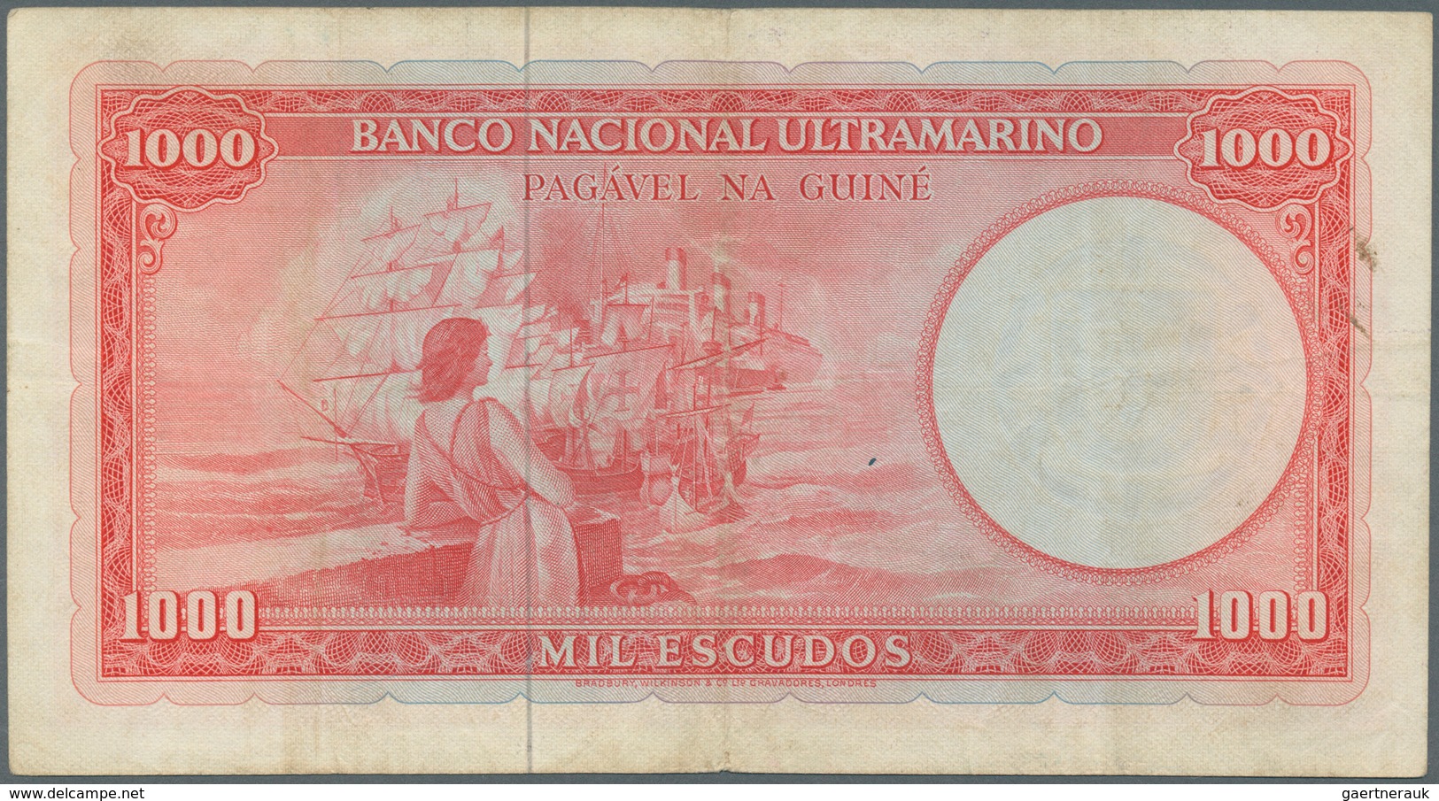 Portuguese Guinea  / Portugiesisch Guinea: 1000 Escudos 1964 P. 43, Banco Nactional Ultramarino, Sel - Guinée
