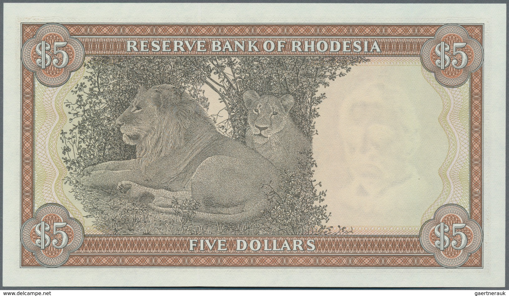 Rhodesia / Rhodesien: 5 Dollars 1972 P. 32 In Condition: UNC. - Rhodesien