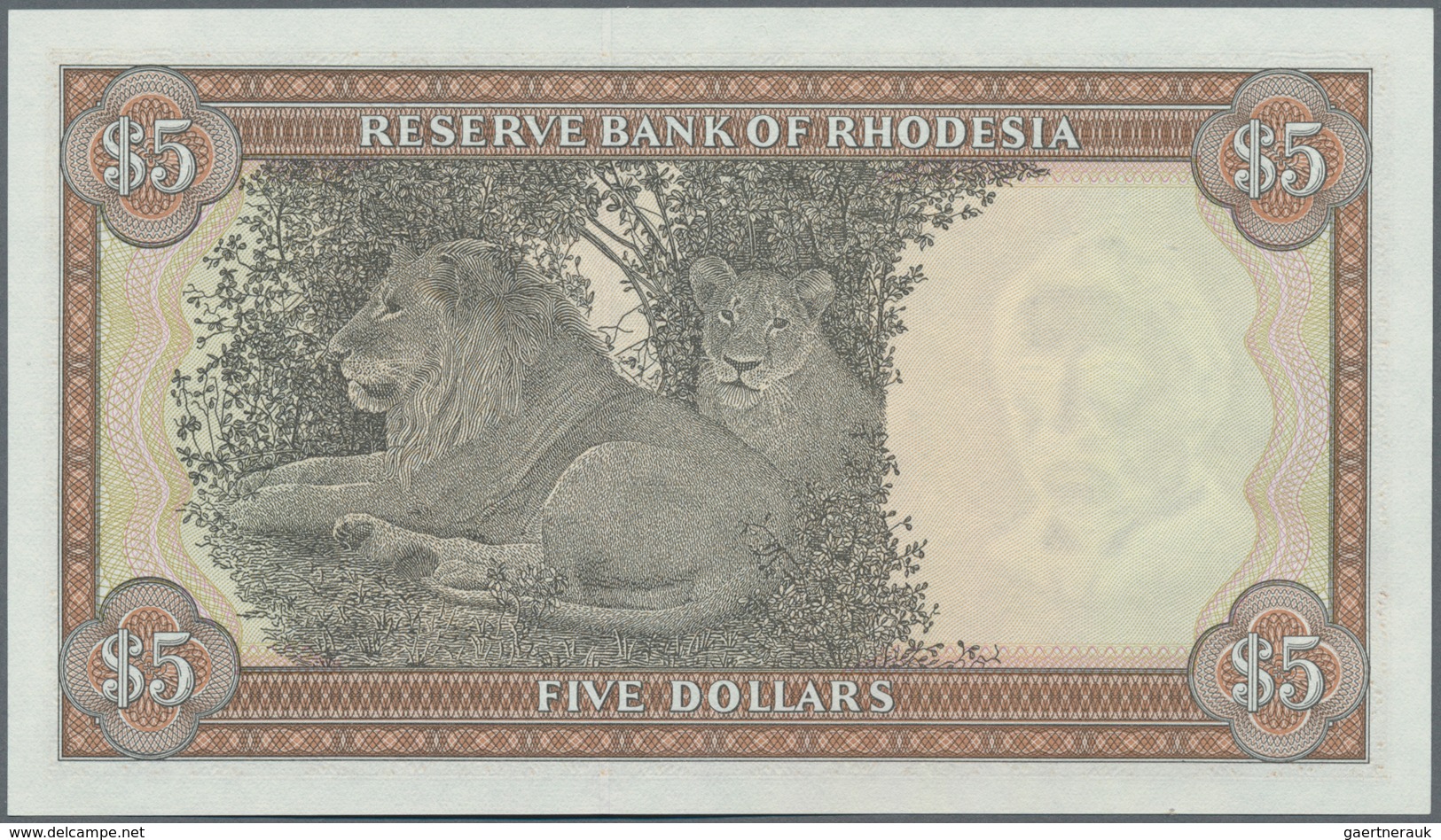 Rhodesia / Rhodesien: 5 Dollars 1978 P. 36B In Condition: UNC. - Rhodesië