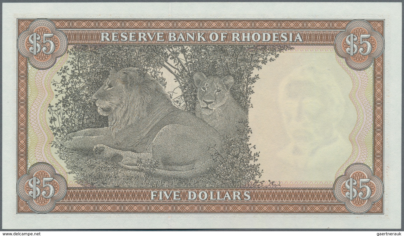 Rhodesia / Rhodesien: 5 Dollars 1978 P. 36B In Condition: UNC. - Rhodesia