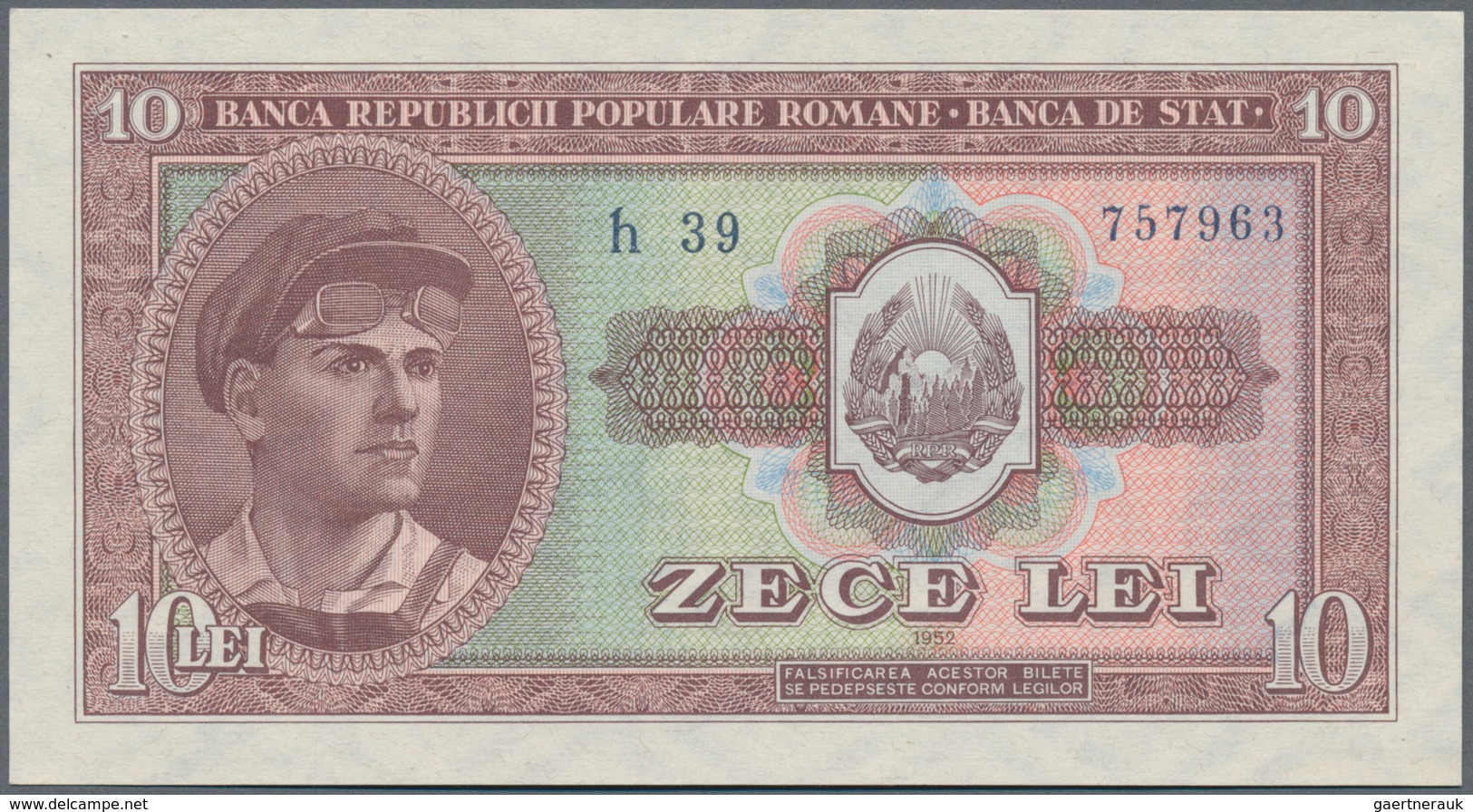 Romania / Rumänien: Very nice lot with 16 Banknotes with 1 - 5 Lei 1952, 20 Lei 1950, 1000 Lei 1948,