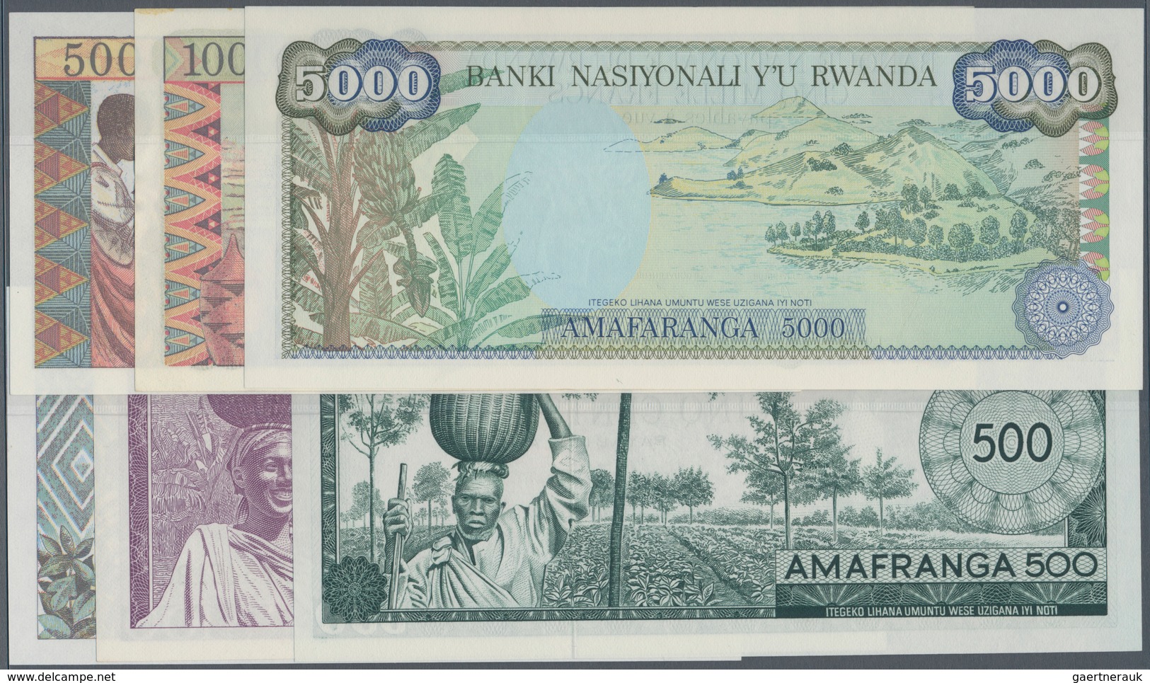 Rwanda / Ruanda: Set Of 20 Banknotes From Different Series Including The Following Pick Numbers: P. - Ruanda