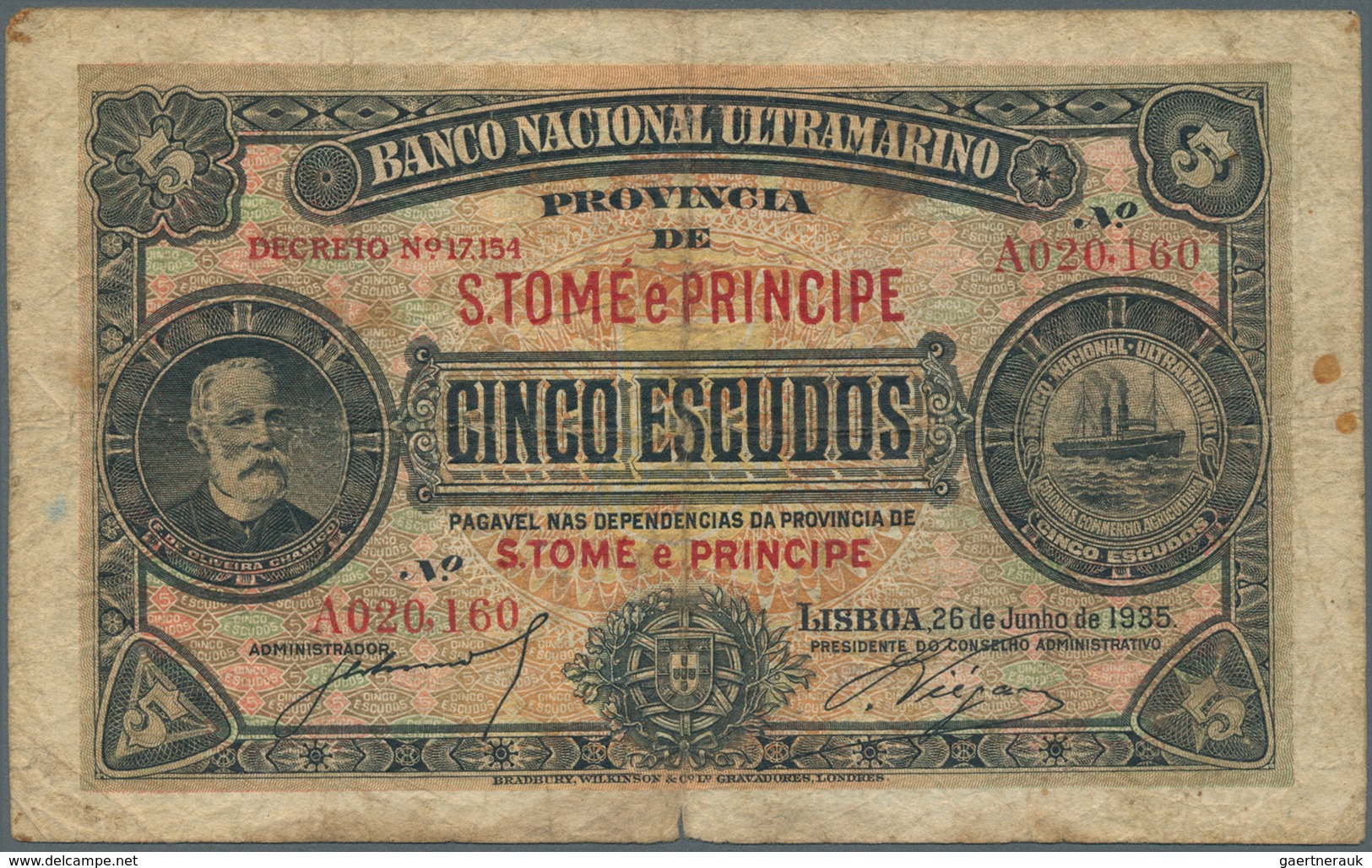 Saint Thomas & Prince / Sao Tome E Principe: Banco Nacional Ultramarino, Provincia De S. Tome E Prin - Sao Tome En Principe