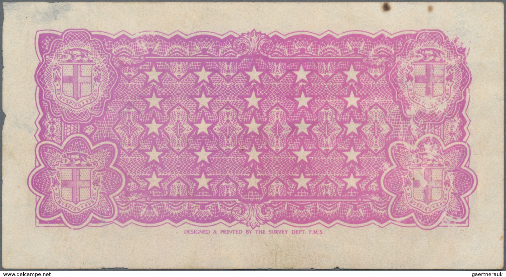 Sarawak: 25 Katis 1941 Rubber Coupon, P.NL With Parts Of Thin Paper At Right Border And Brownish Sta - Malaysia