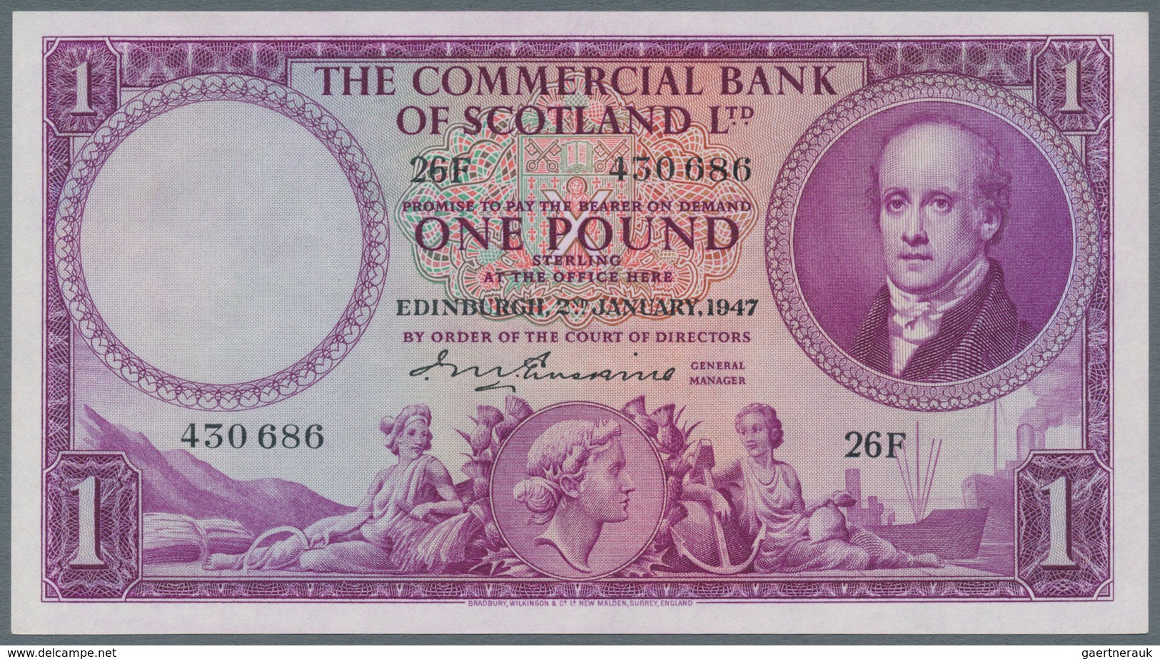 Scotland / Schottland: The National Bank Of Scotland 1 Pound 1956 And The Commercial Bank Of Scotlan - Sonstige & Ohne Zuordnung