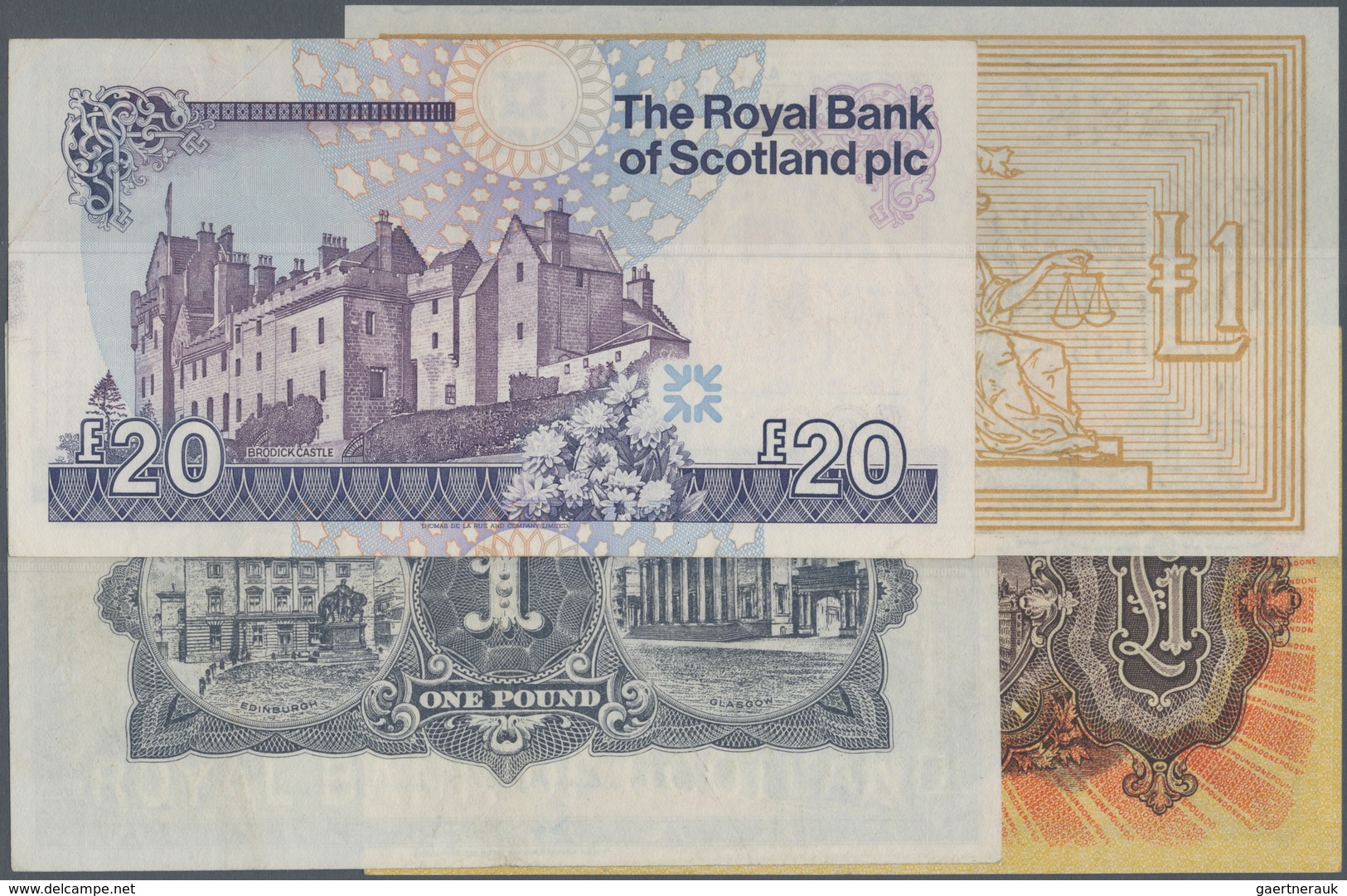 Scotland / Schottland: Set Of 10 Notes Containing Bank Of Scotland 1 Pound 1985 P. 111 (VF), 1 Pound - Andere & Zonder Classificatie