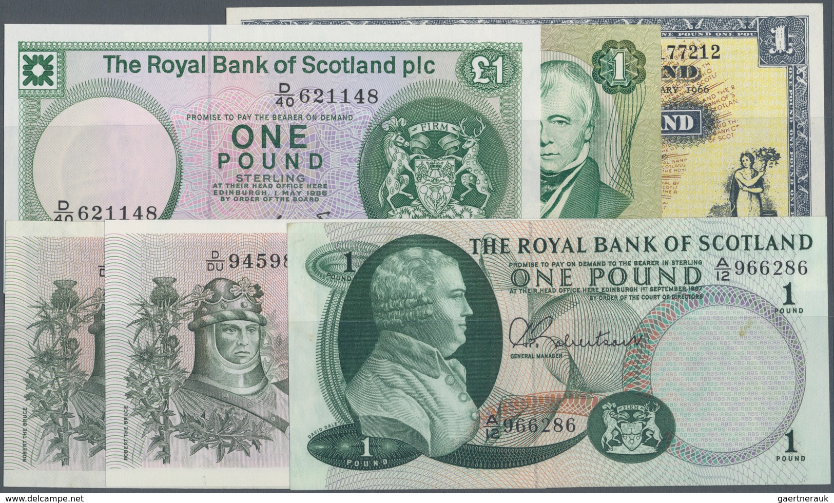 Scotland / Schottland: Set Of 10 Notes Containing Bank Of Scotland 1 Pound 1985 P. 111 (VF), 1 Pound - Sonstige & Ohne Zuordnung