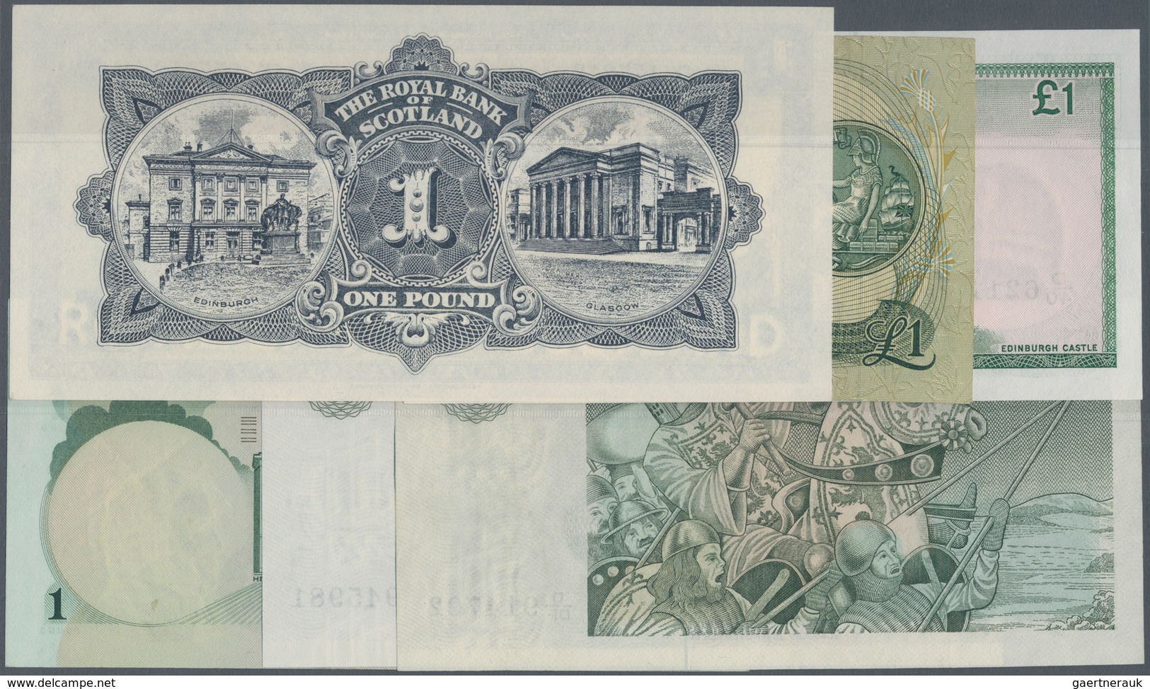 Scotland / Schottland: Set Of 10 Notes Containing Bank Of Scotland 1 Pound 1985 P. 111 (VF), 1 Pound - Andere & Zonder Classificatie