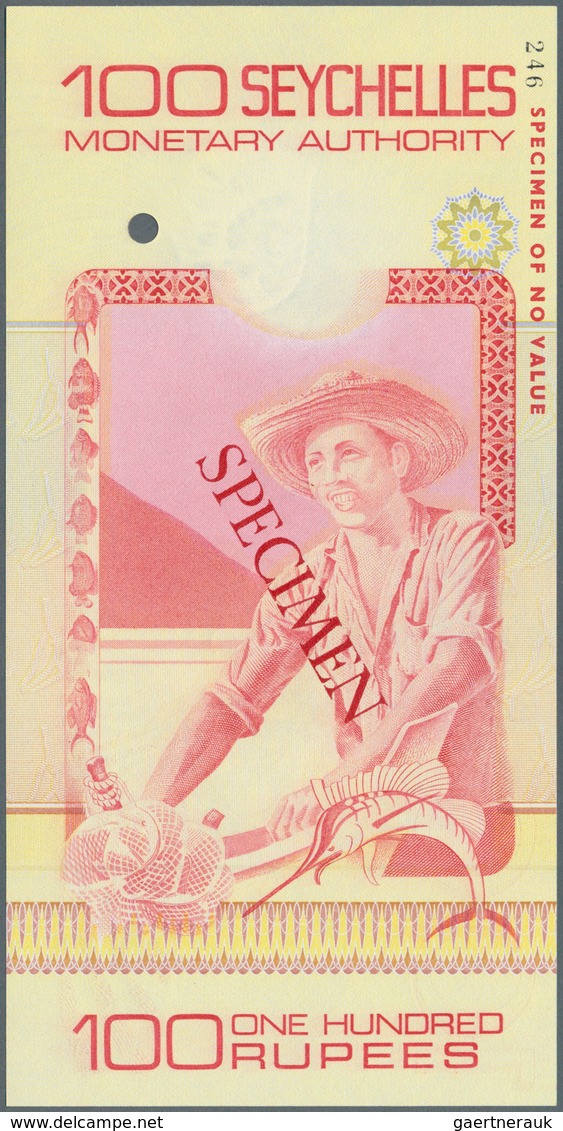 Seychelles / Seychellen: 100 Rupees ND Specimen P. 26s With Red "Specimen" Overprint On Front And Ba - Seychellen