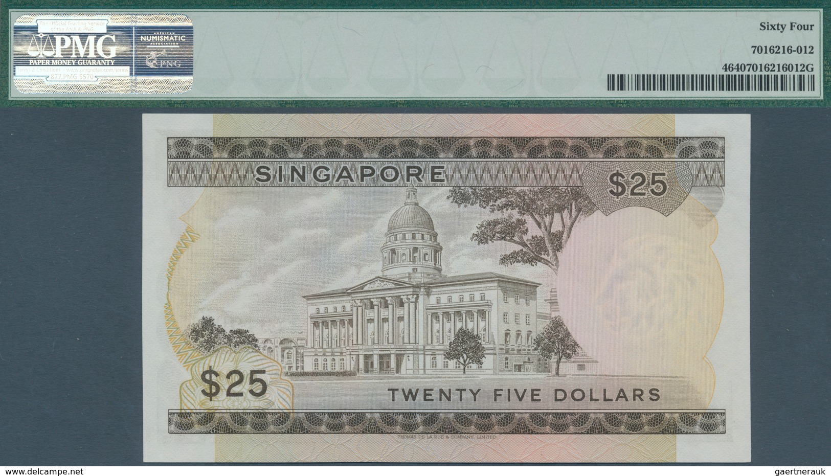 Singapore / Singapur: 25 Dollars ND(1972) P. 4 In Condition: PMG Graded 64 Choice UNC. - Singapore