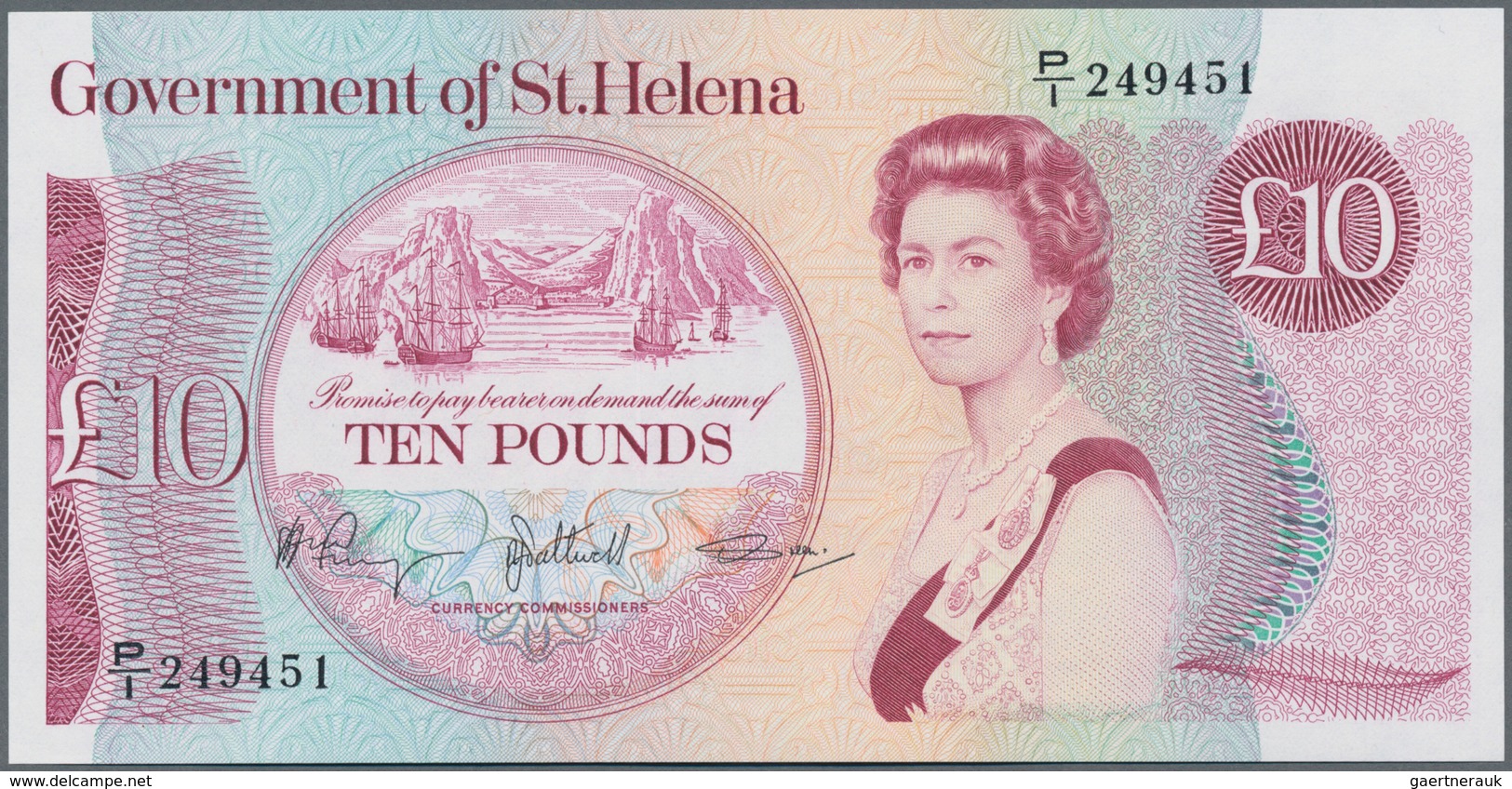 St. Helena: Set Of 2 Notes Containing 5 & 10 Pounds 1985/89, Both In Condition: UNC. (2 Pcs) - St. Helena