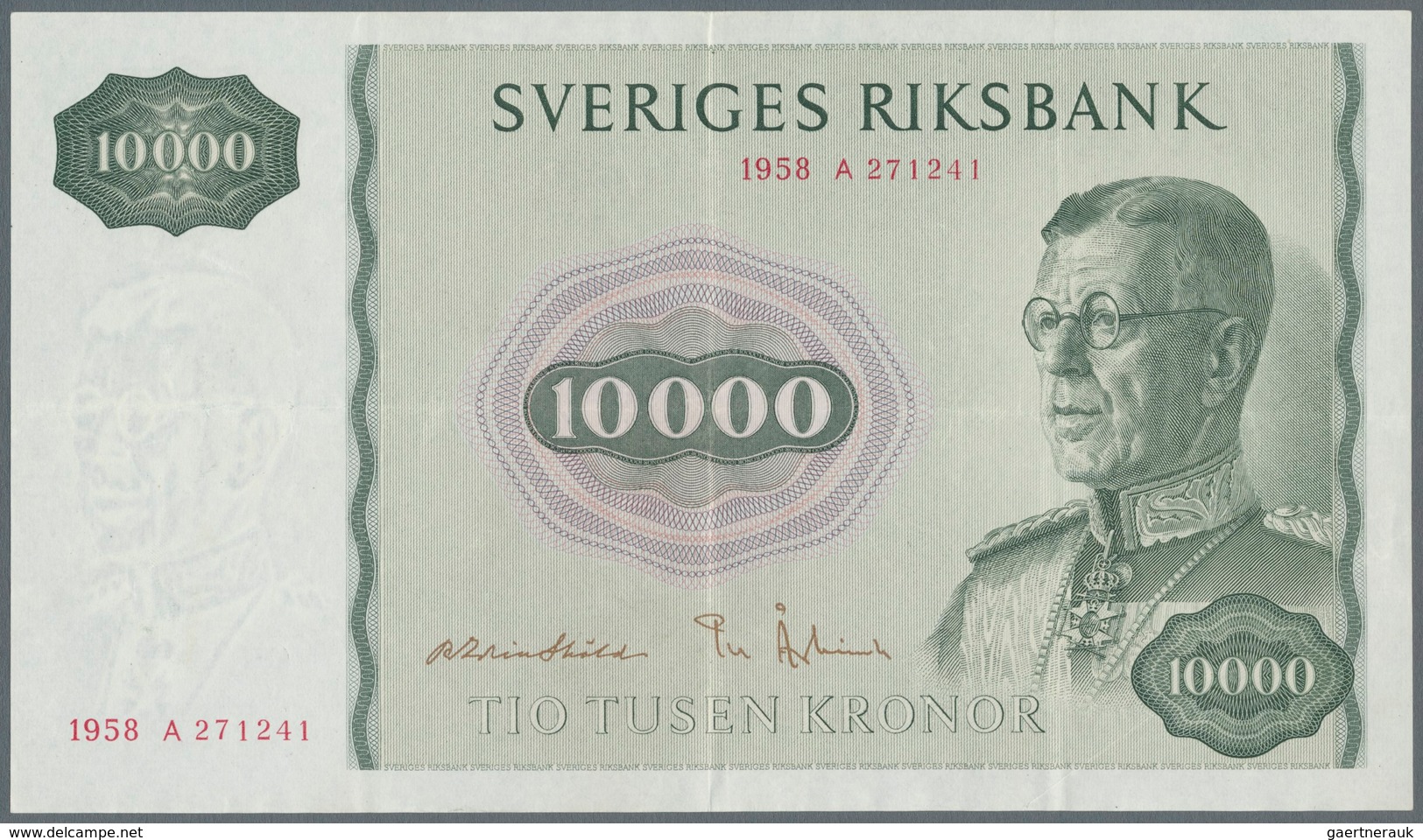 Sweden / Schweden: 10.000 Kronor 1958, P.56, Highest Denomination Of The Swedish Kronor And A Highli - Zweden