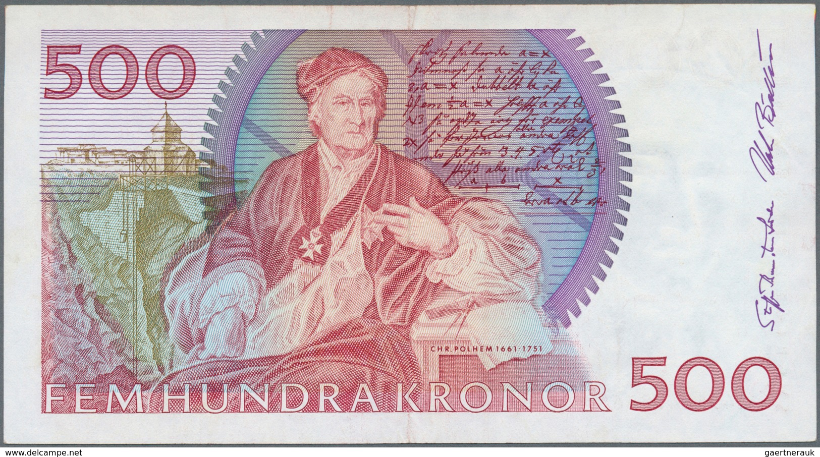 Sweden / Schweden: 500 Kronor ND P. 58, Used With Light Vertical Folds, Light Handling In Paper, No - Suecia