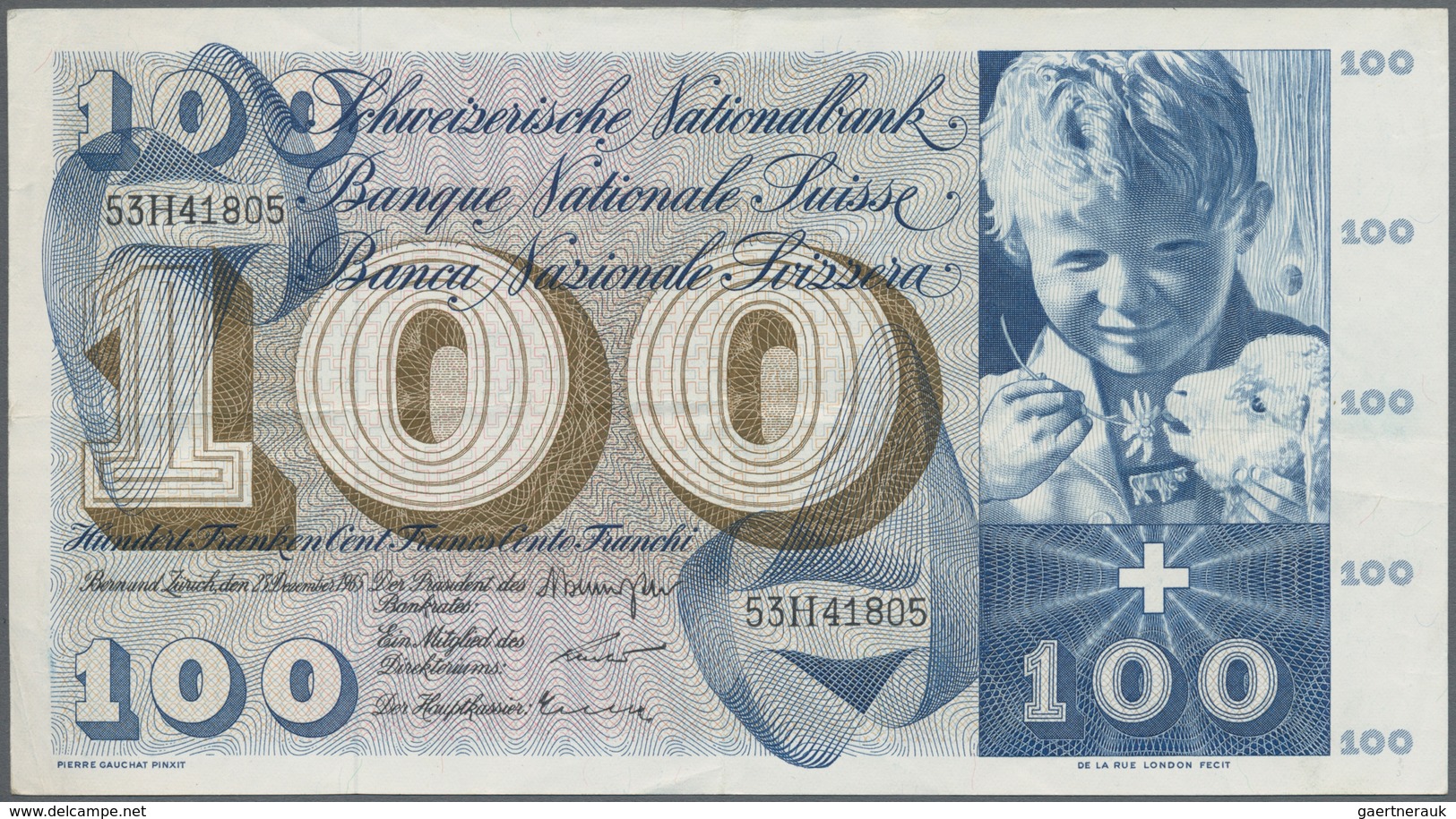 Switzerland / Schweiz: Pair With 100 Franken December 23rd 1965 And 100 Franken January 1st 1967, P. - Suiza