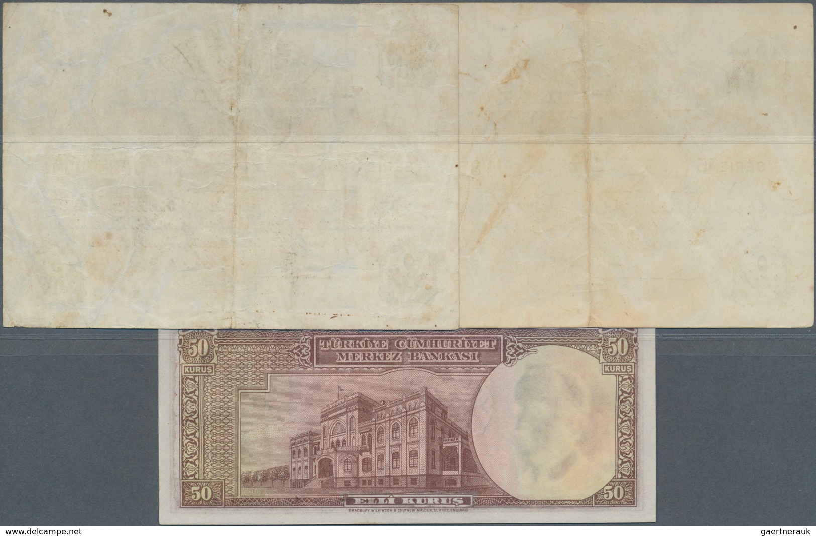 Turkey / Türkei: Set Of 3 Notes Containing 2x 5 Piastres ND P. 87 (VF+ And VF-) As Well As 50 Kurus - Turquie