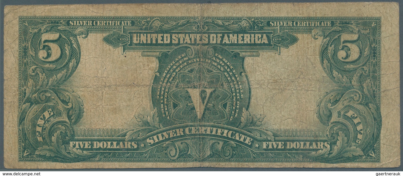 United States Of America: 5 Dollars Silver Certificate Series 1899, P.340 In Well Worn Condition Wit - Otros & Sin Clasificación