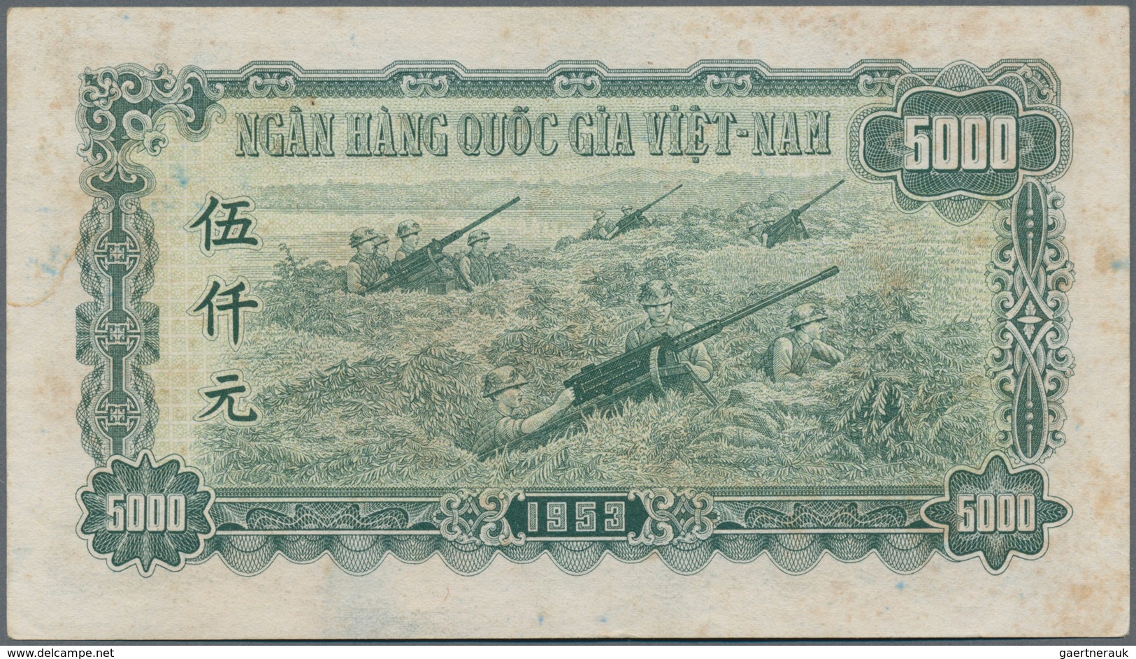 Vietnam: 1000 Dong1951 And 5000 Dong 1953, P.65, 66, Both In About F+ To VF Condition. (2 Pcs.) - Vietnam