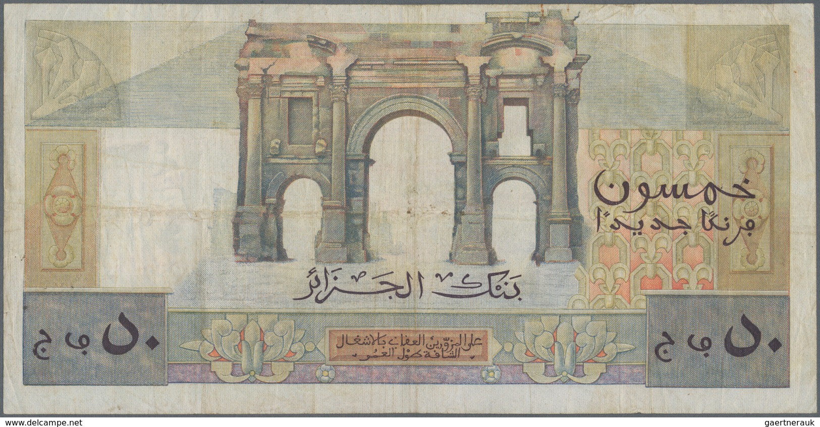 Algeria / Algerien: Set Of 2 Notes Containing 5000 Francs 1949 P. 109 (F) And 50 Nouveaux Francs 195 - Algerije