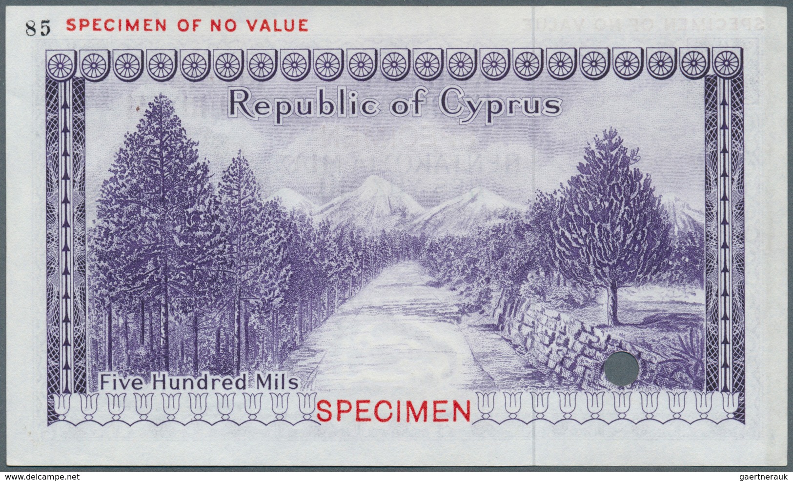 Cyprus / Zypern: 500 Mils Color Trial Specimen, P.38cts In Perfect UNC Condition - Cyprus