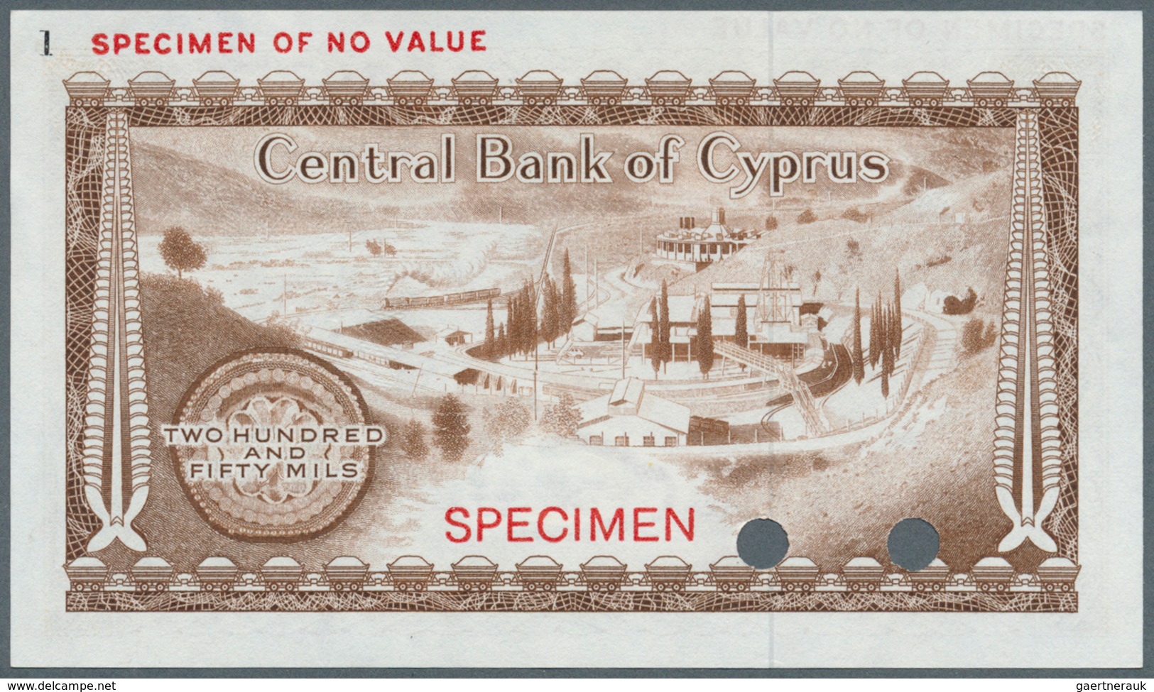 Cyprus / Zypern: 250 Mils Color Trial Specimen, P.41cts In Perfect UNC Condition - Chipre