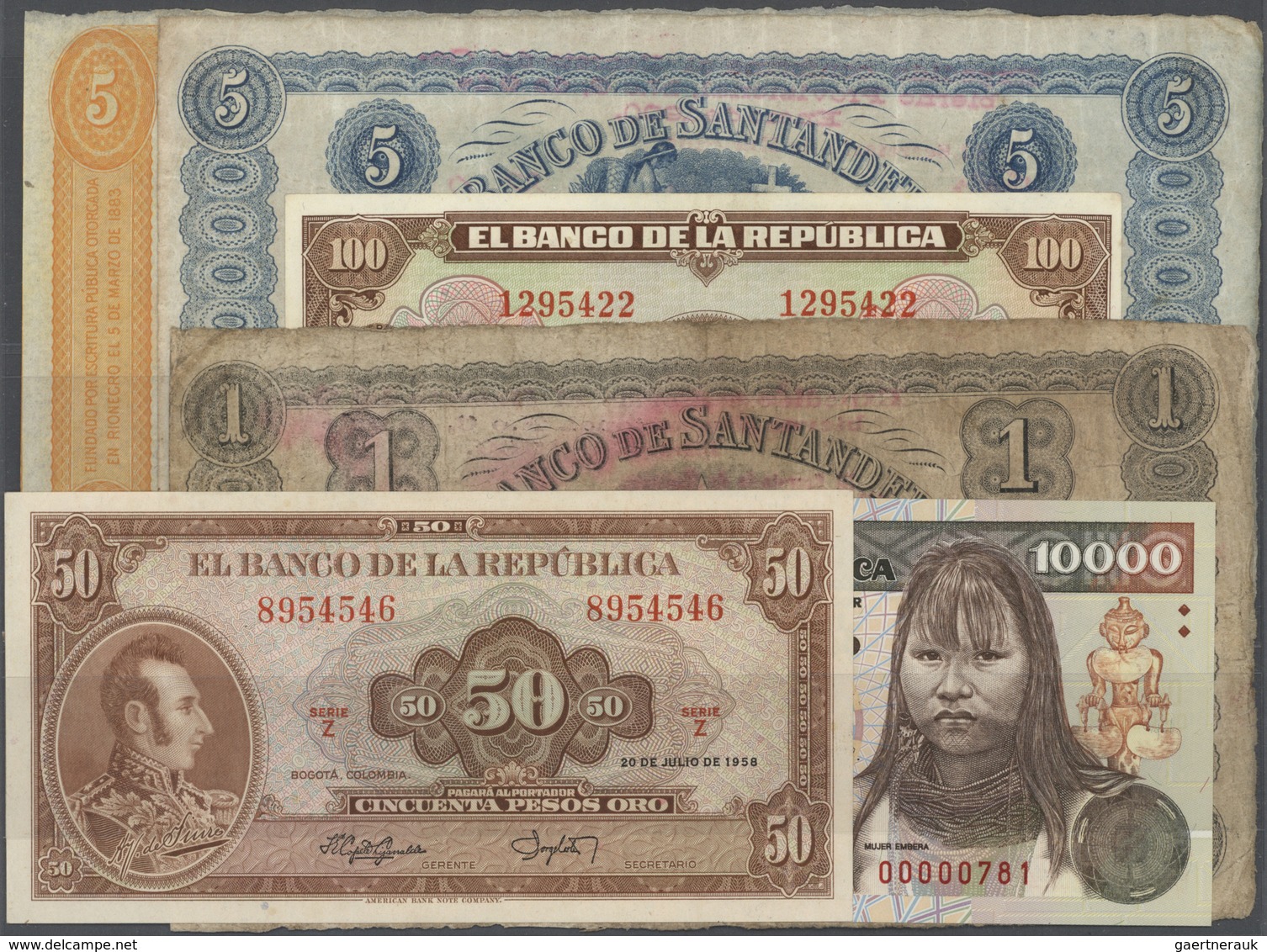 Colombia / Kolumbien: Large Lot Of About 850 Notes Containing The Following Pick Numbers In Differen - Colombie