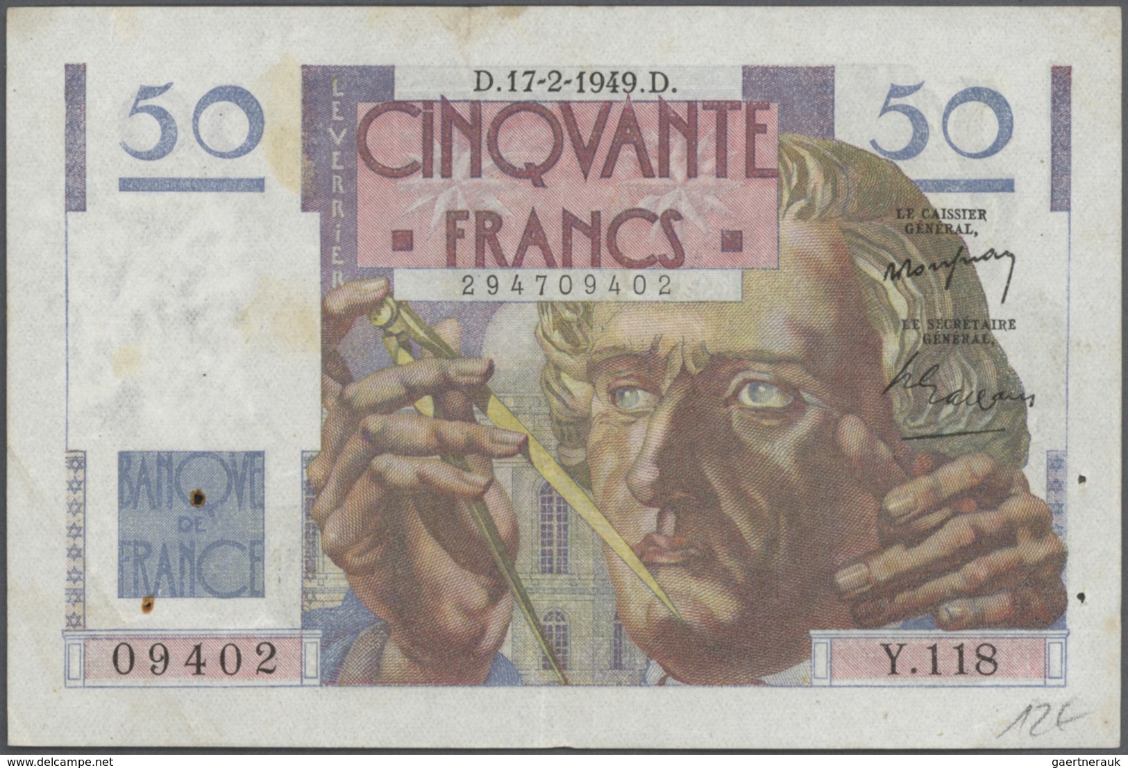 France / Frankreich: very big lot of about 2000 banknotes containing 12x 100 Francs P. 71, 31x 100 F