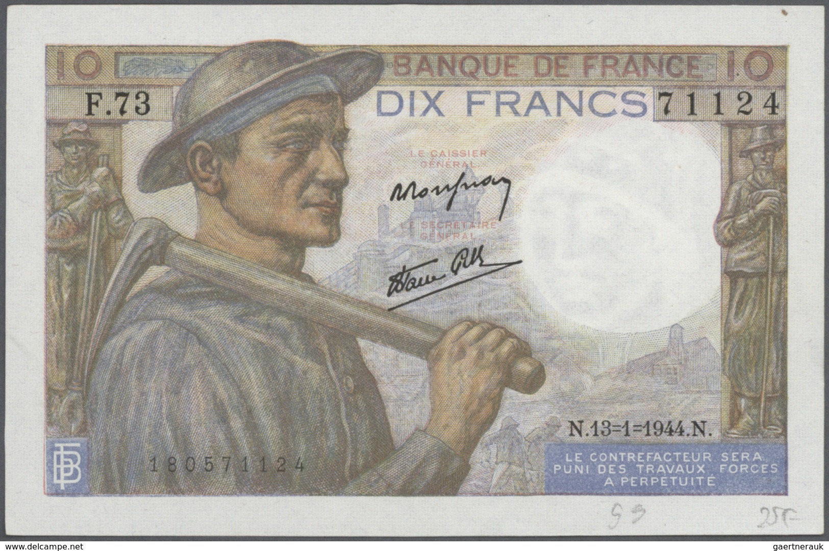 France / Frankreich: very big lot of about 2000 banknotes containing 12x 100 Francs P. 71, 31x 100 F