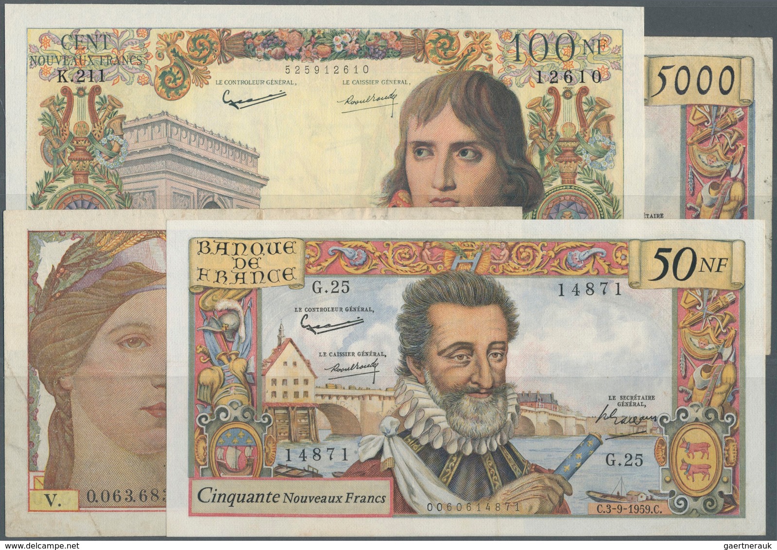 France / Frankreich: Interesting Collection Of About 140 Mostly Different Banknotes Containing All A - Sonstige & Ohne Zuordnung