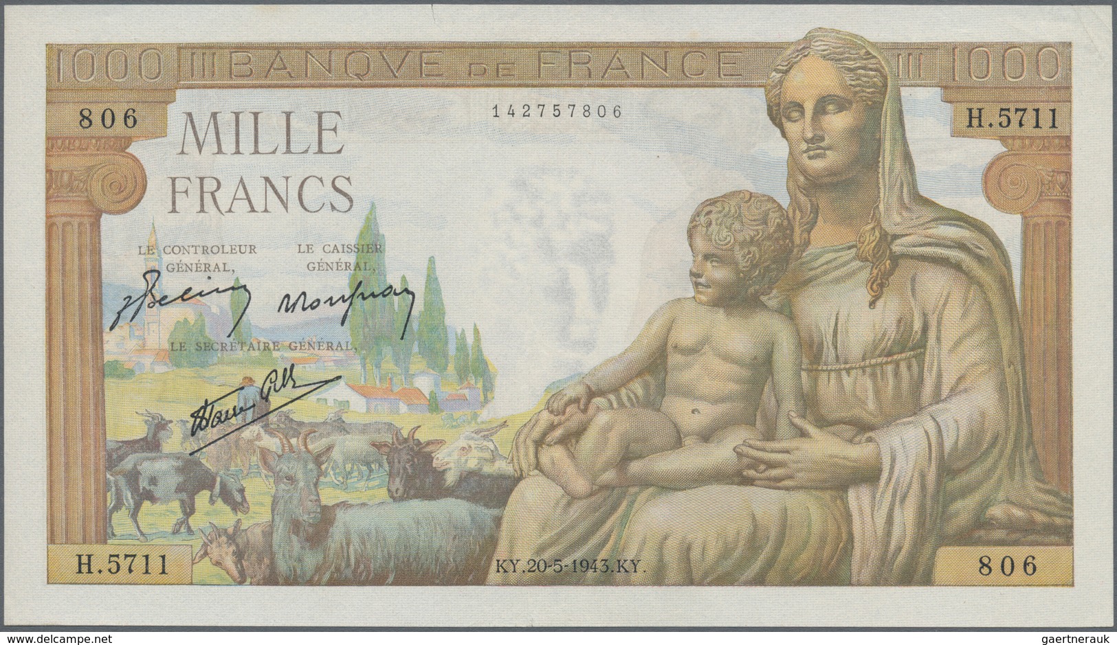 France / Frankreich: large lot of 143 banknotes from Banque de France containing the following Pick