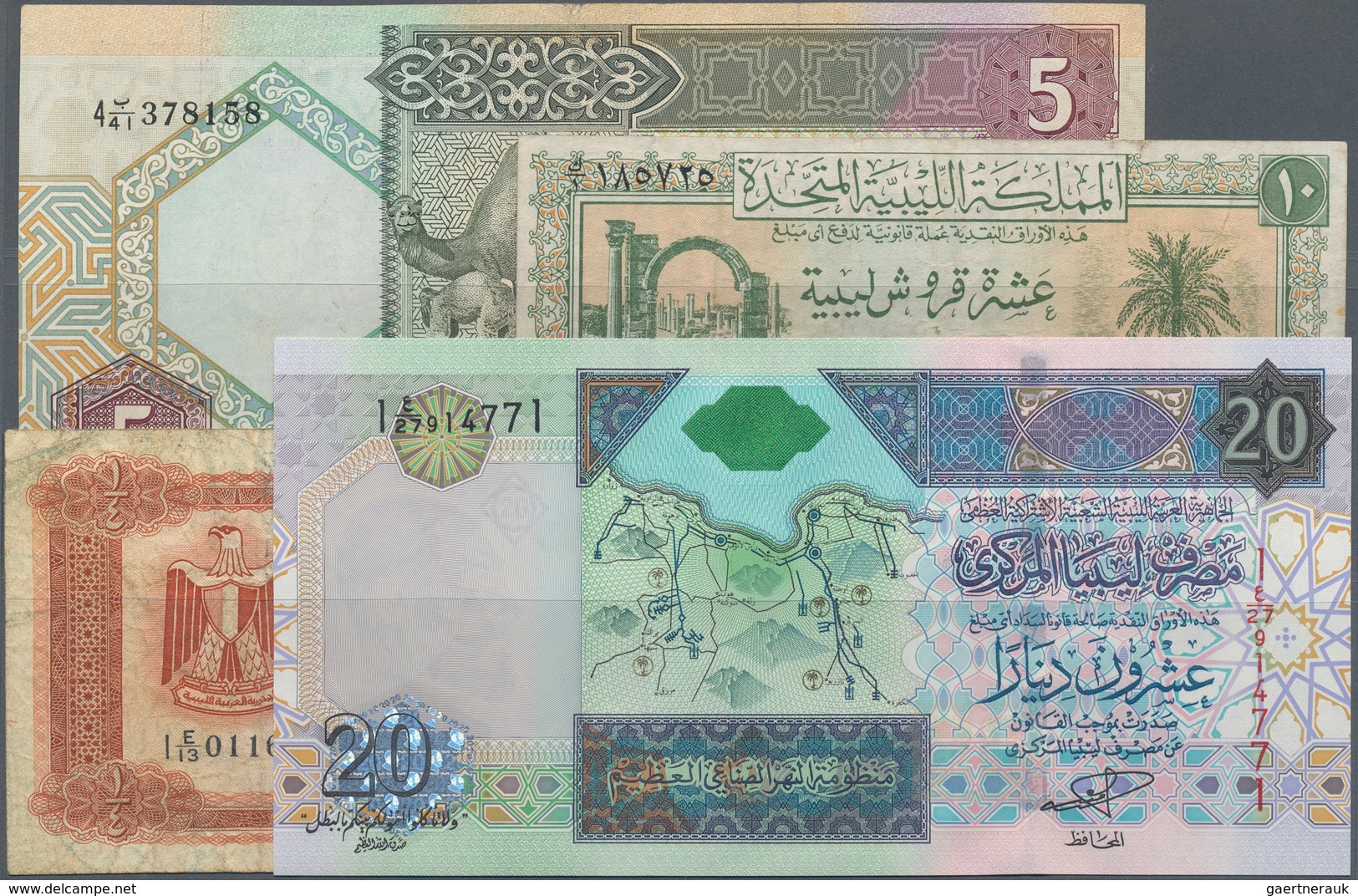 Libya / Libyen: Set Of 50 Different Banknotes From Different Times And In Different Denominations Co - Libia