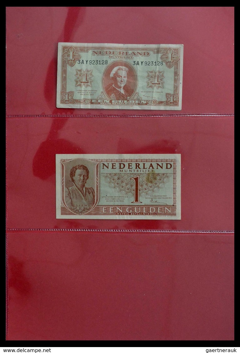 Netherlands / Niederlande: Album With 40 Old Banknotes Of The Netherlands, From 1 Guilder Till 1000 - Andere & Zonder Classificatie